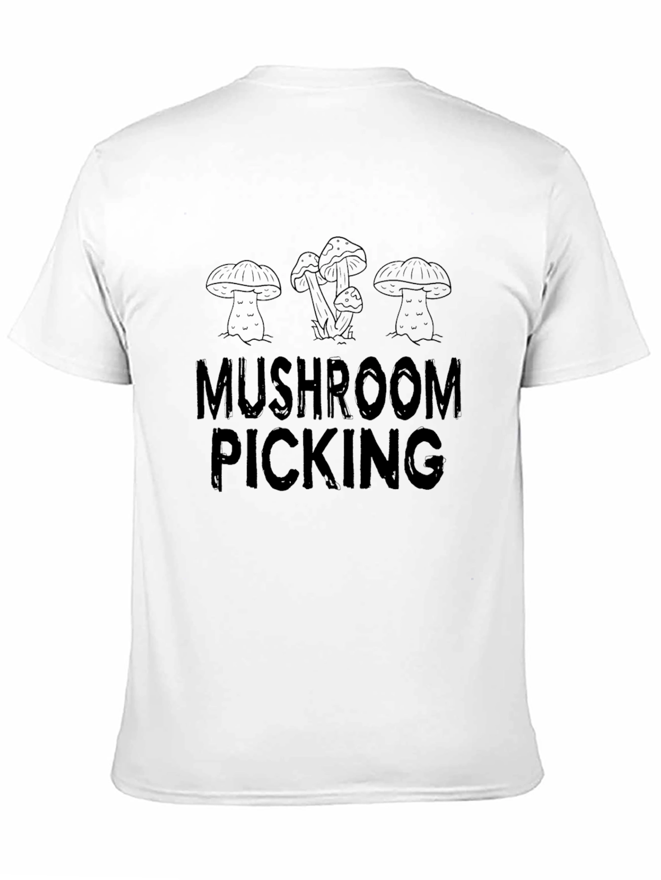 Mushroom Picking Graphic T-Shirt - Black