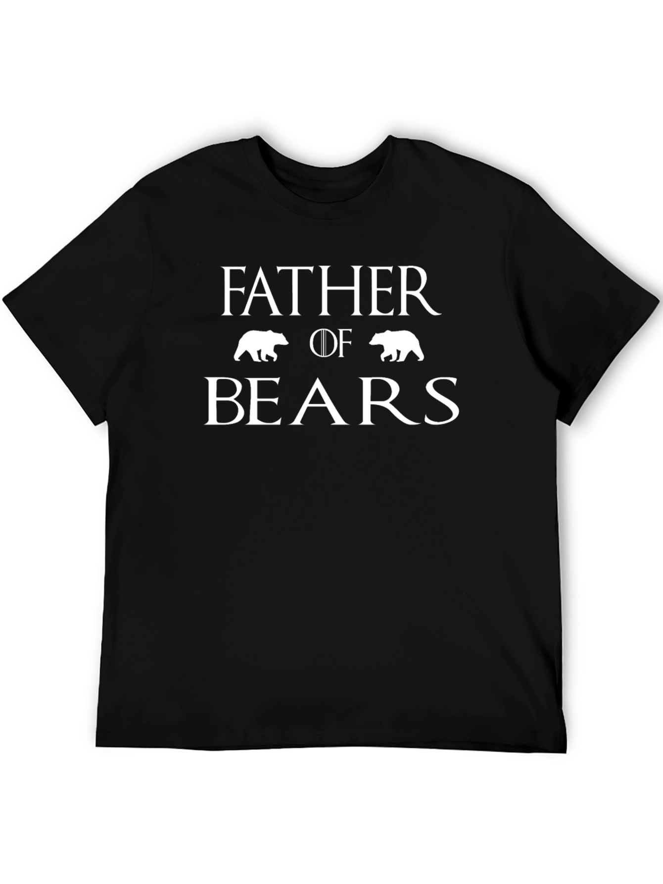 Father of Bears Graphic T-Shirt - Black Cotton Tee