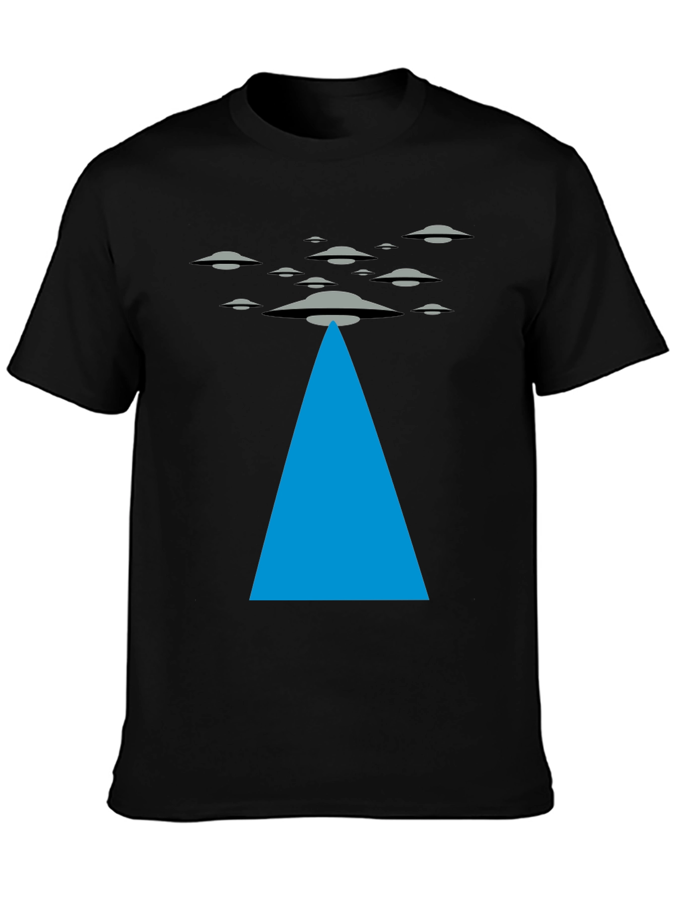 UFO Abduction Black T-Shirt