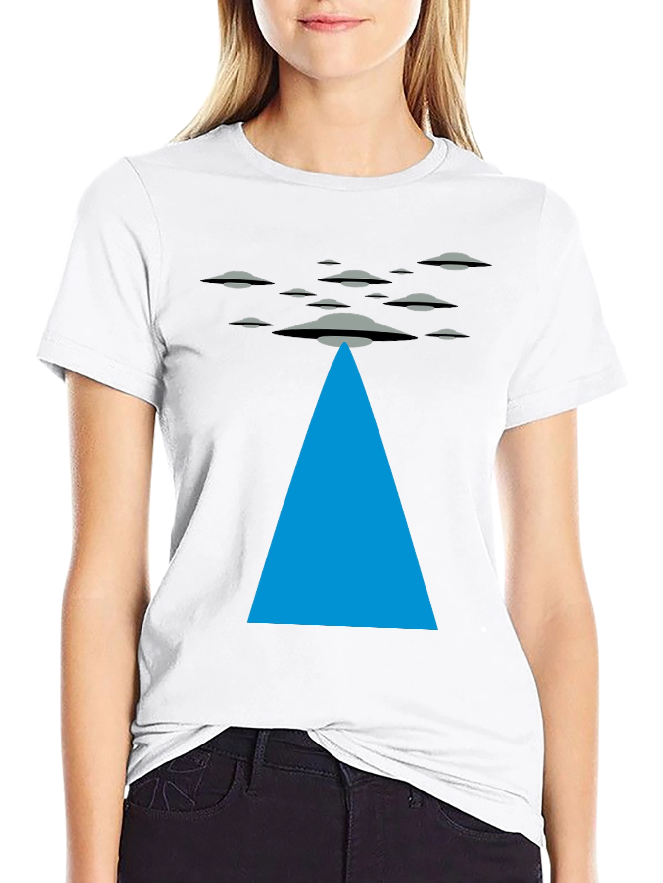 UFO Abduction Black T-Shirt