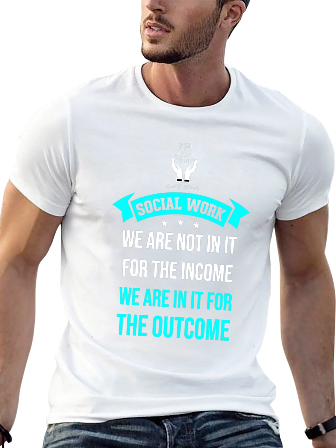 Social Work Outcome T-Shirt - Black Graphic Tee