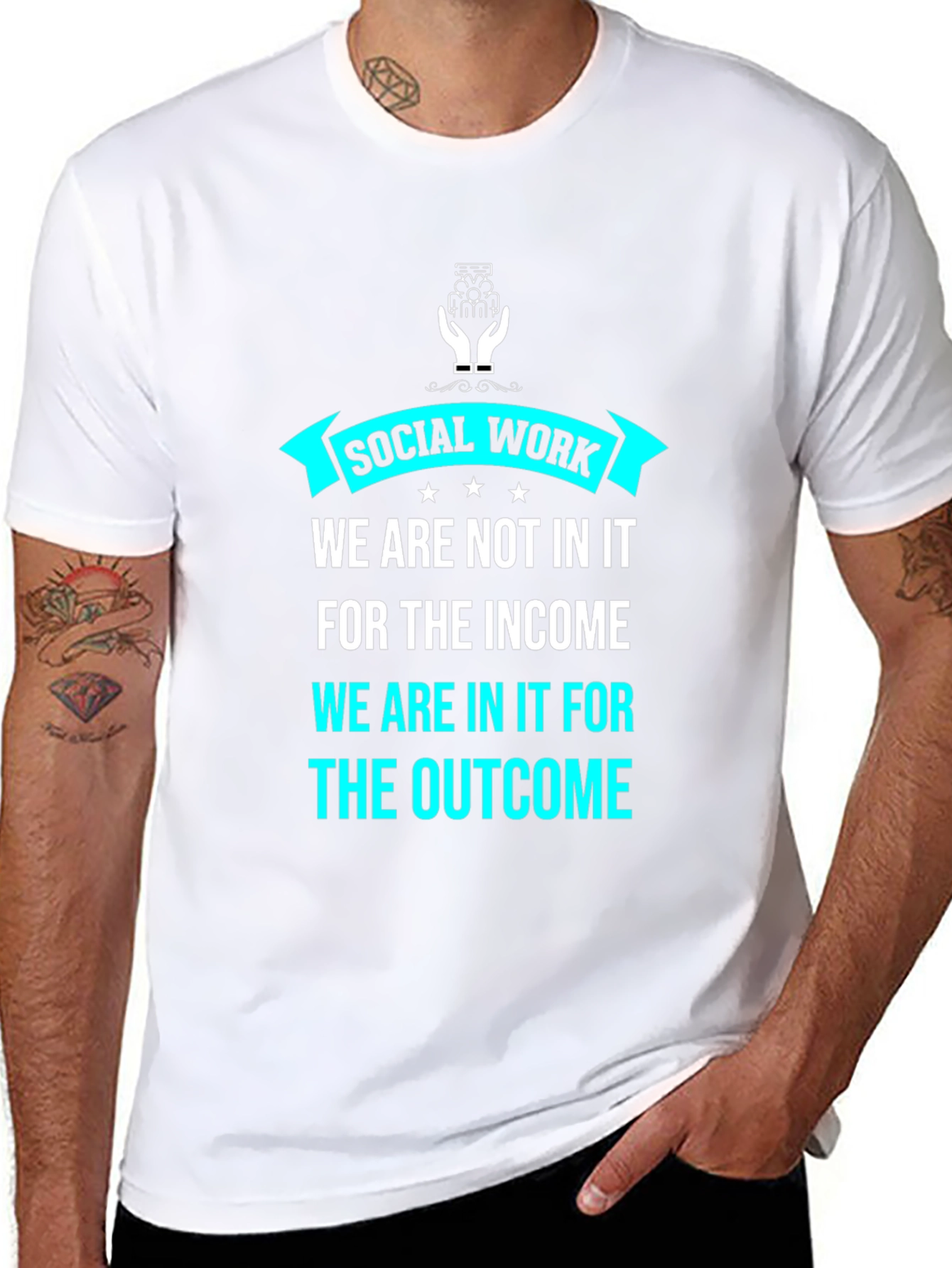 Social Work Outcome T-Shirt - Black Graphic Tee
