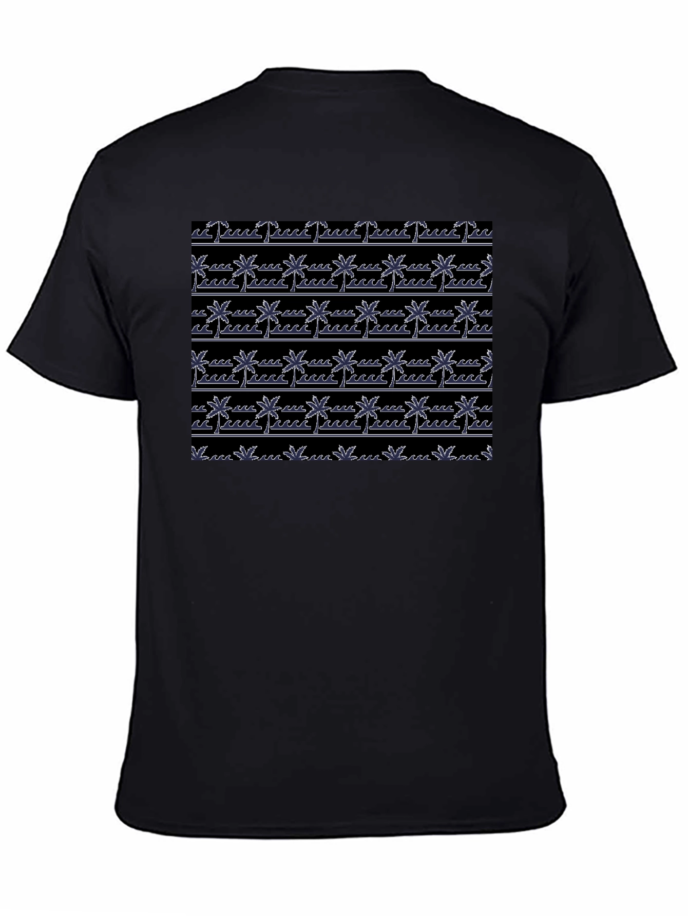Tropical Palm Tree Beach Pattern T-Shirt