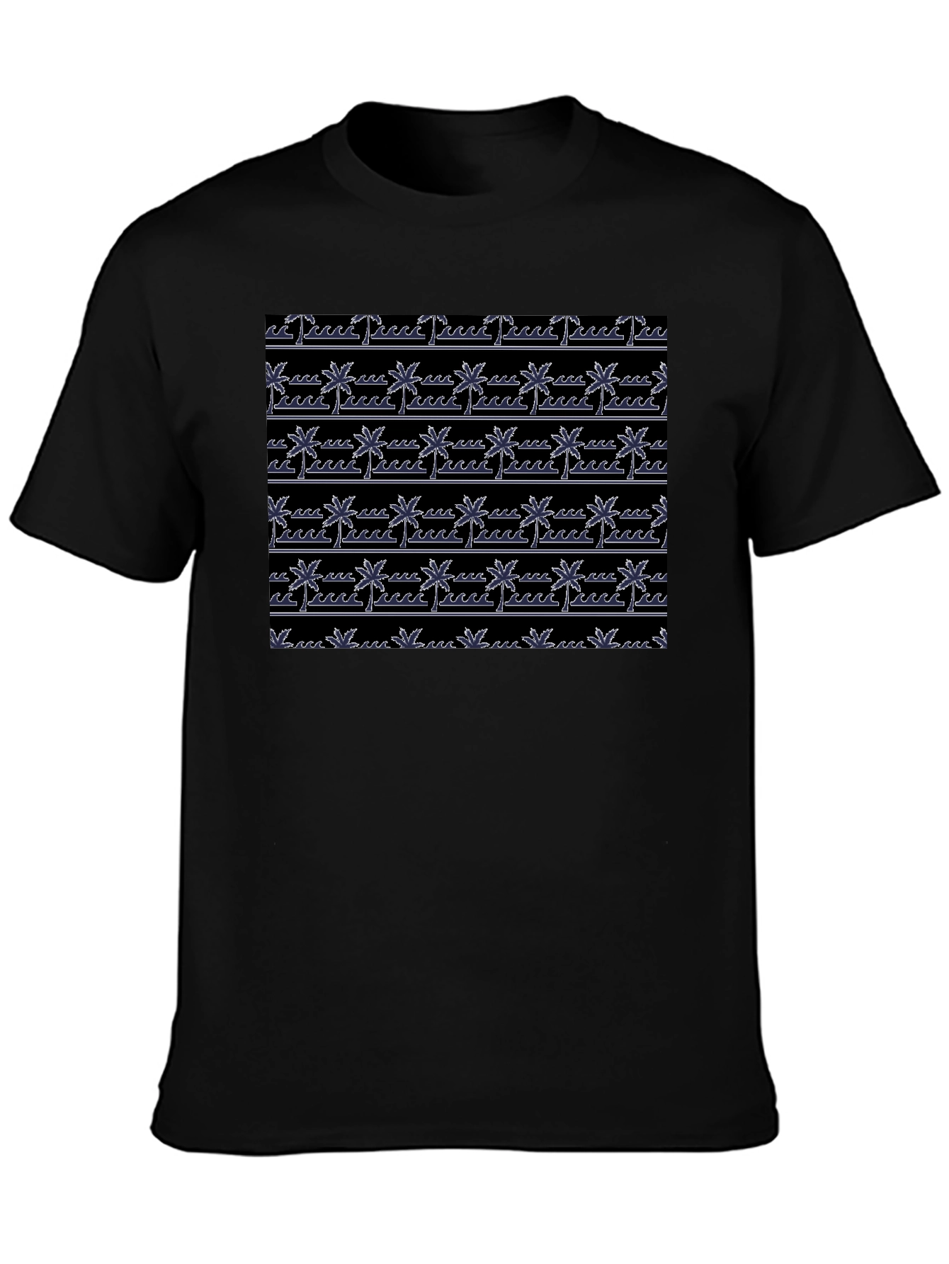 Tropical Palm Tree Beach Pattern T-Shirt