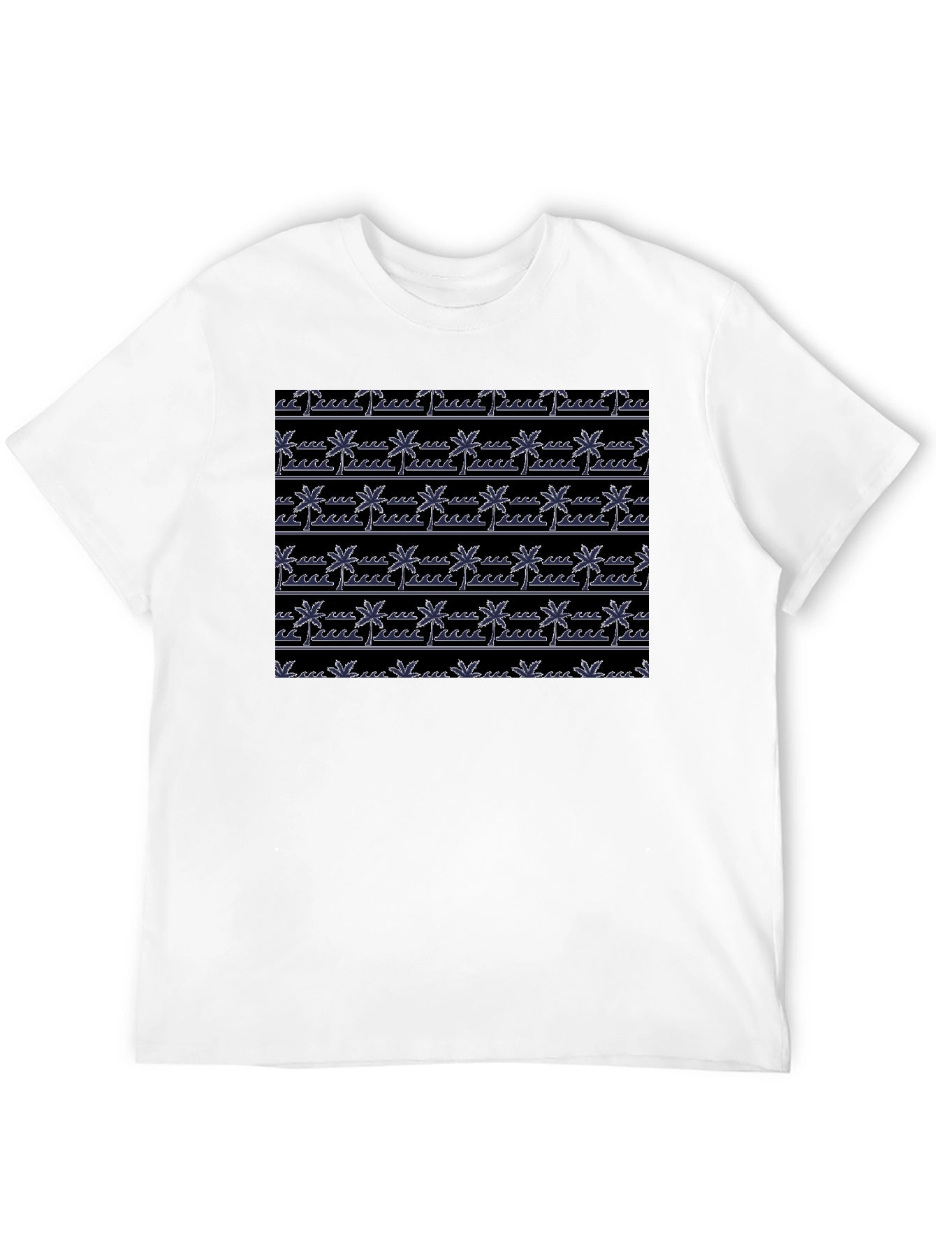 Tropical Palm Tree Beach Pattern T-Shirt
