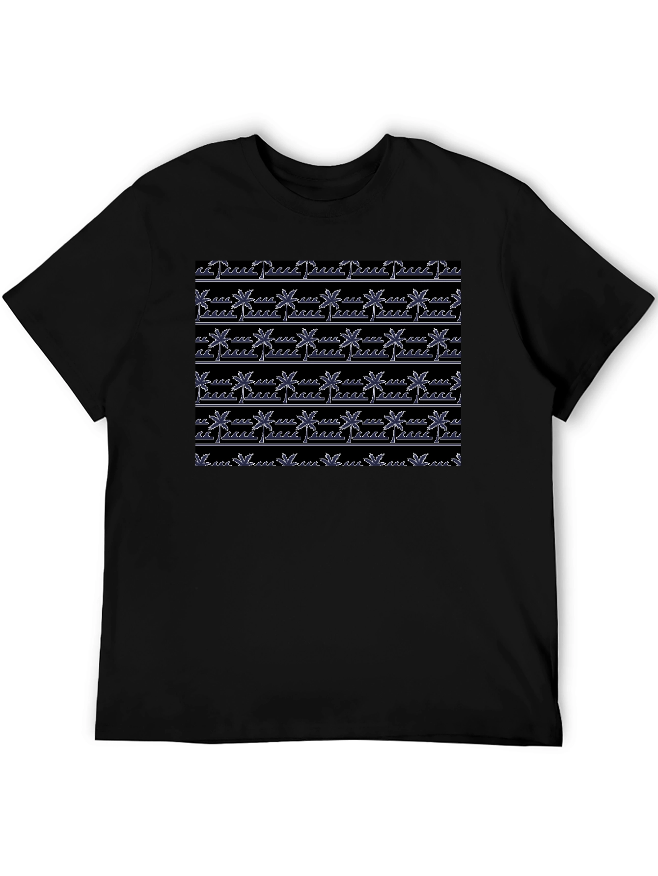 Tropical Palm Tree Beach Pattern T-Shirt