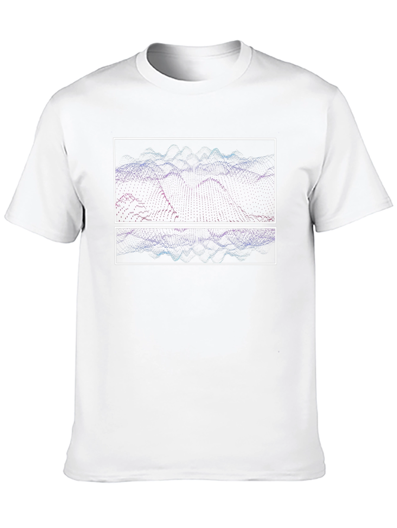 Abstract Waveform Graphic Tee - Black