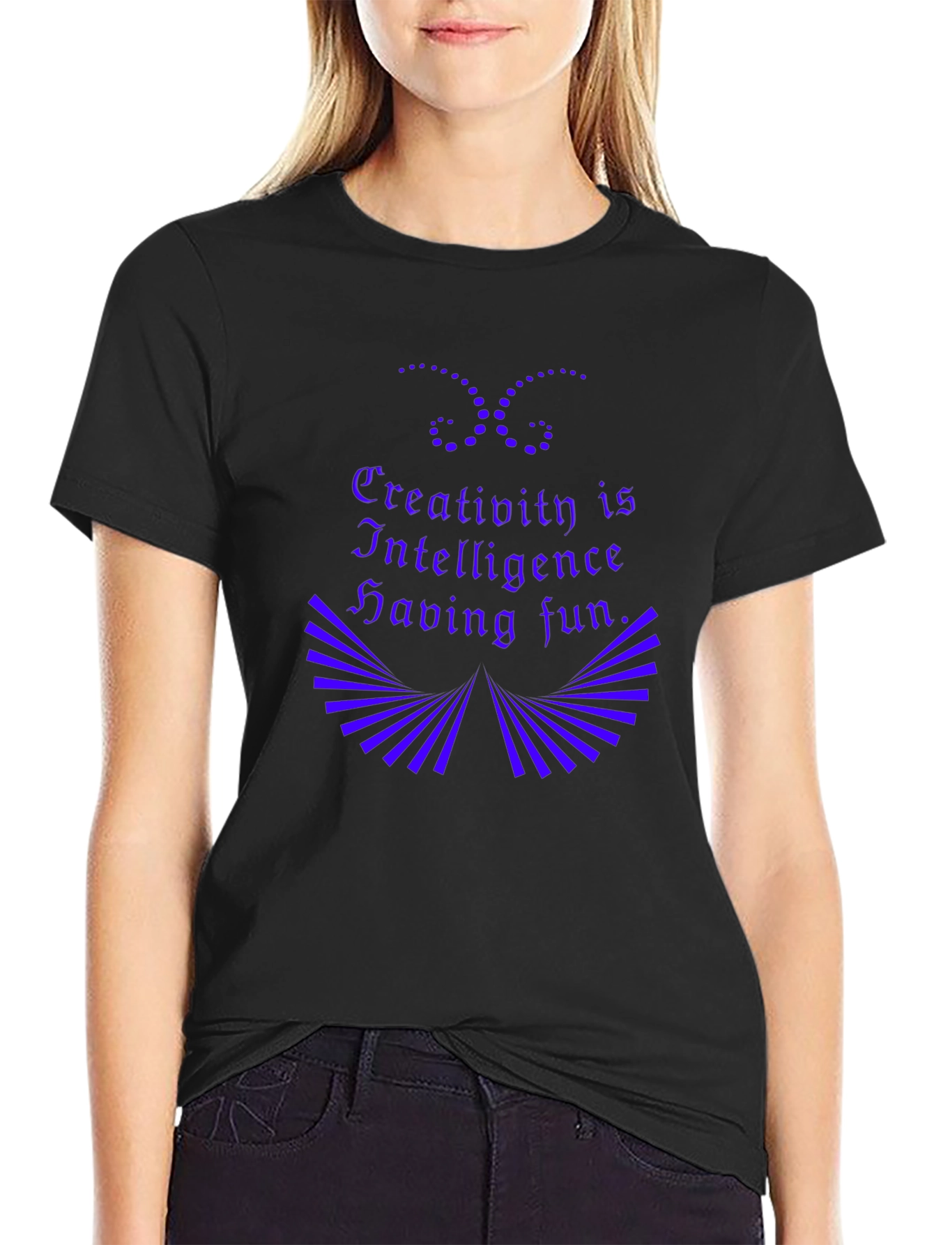 Creativity Intelligence Fun Black Graphic Tee