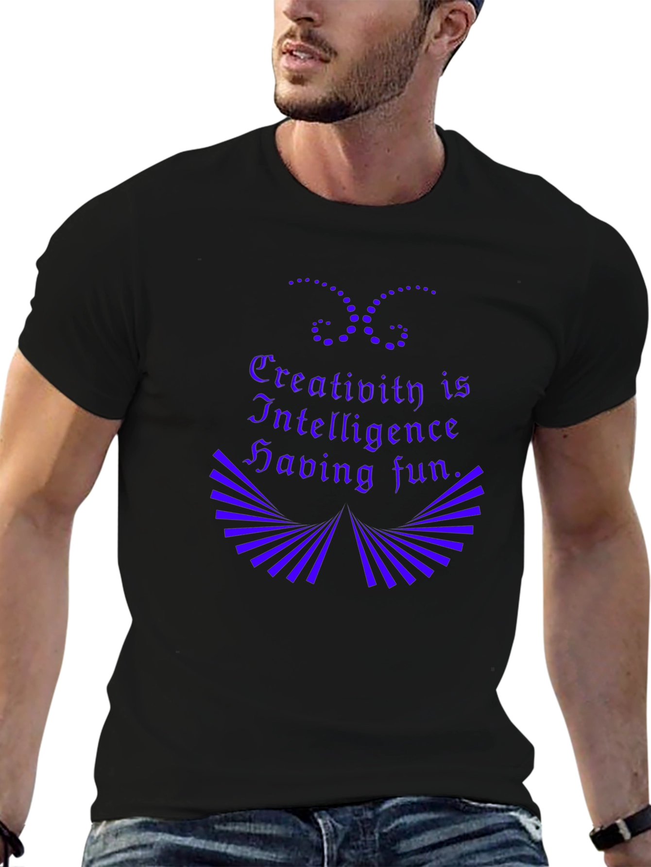Creativity Intelligence Fun Black Graphic Tee