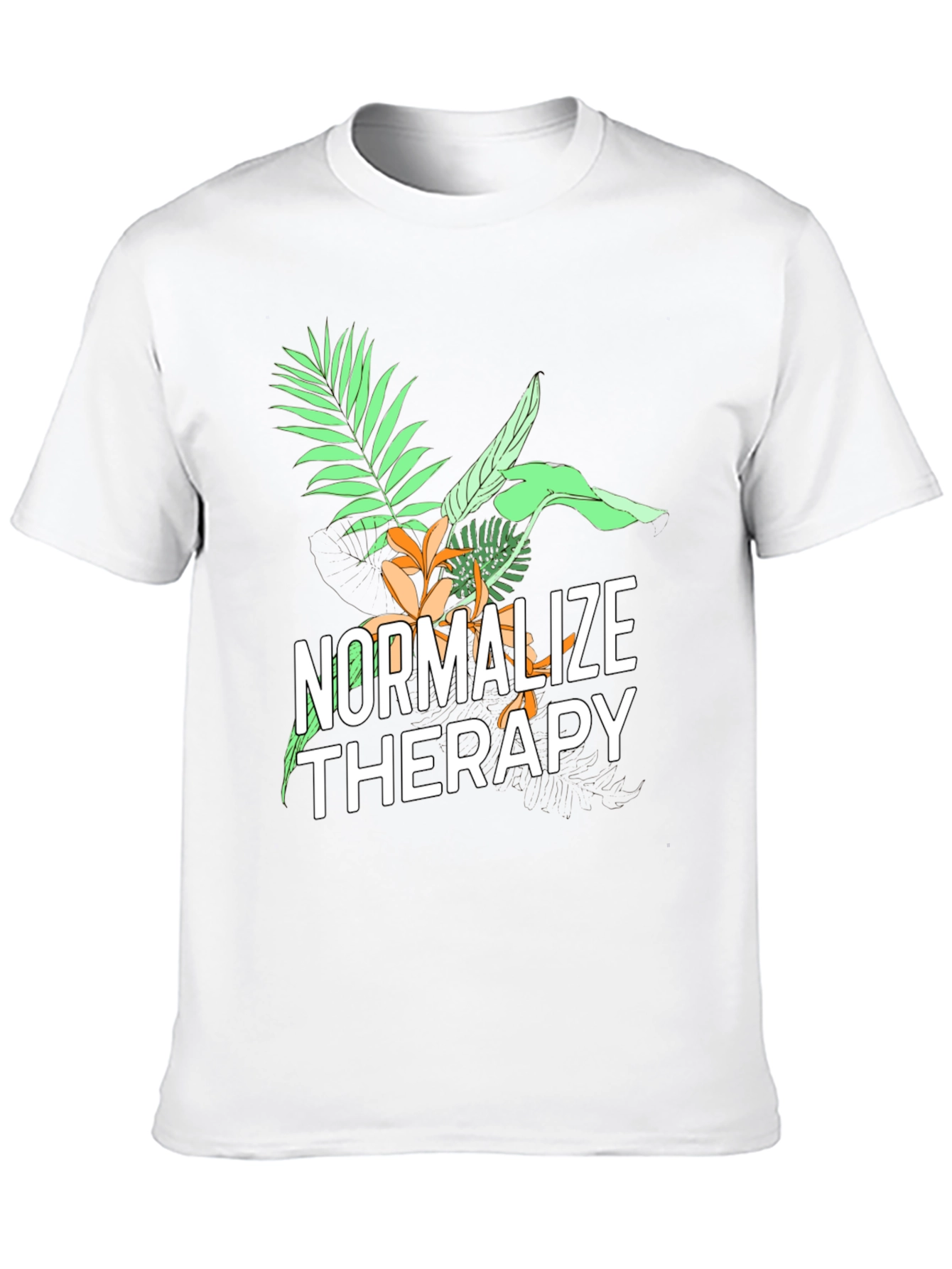Normalize Therapy Graphic Tee - Black Unisex T-Shirt