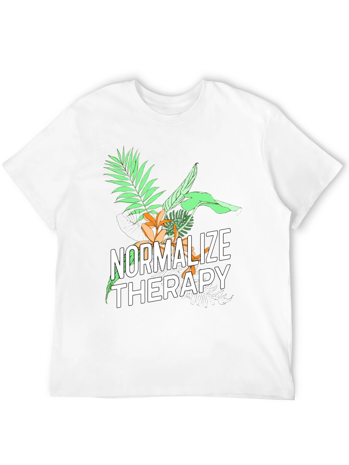 Normalize Therapy Graphic Tee - Black Unisex T-Shirt