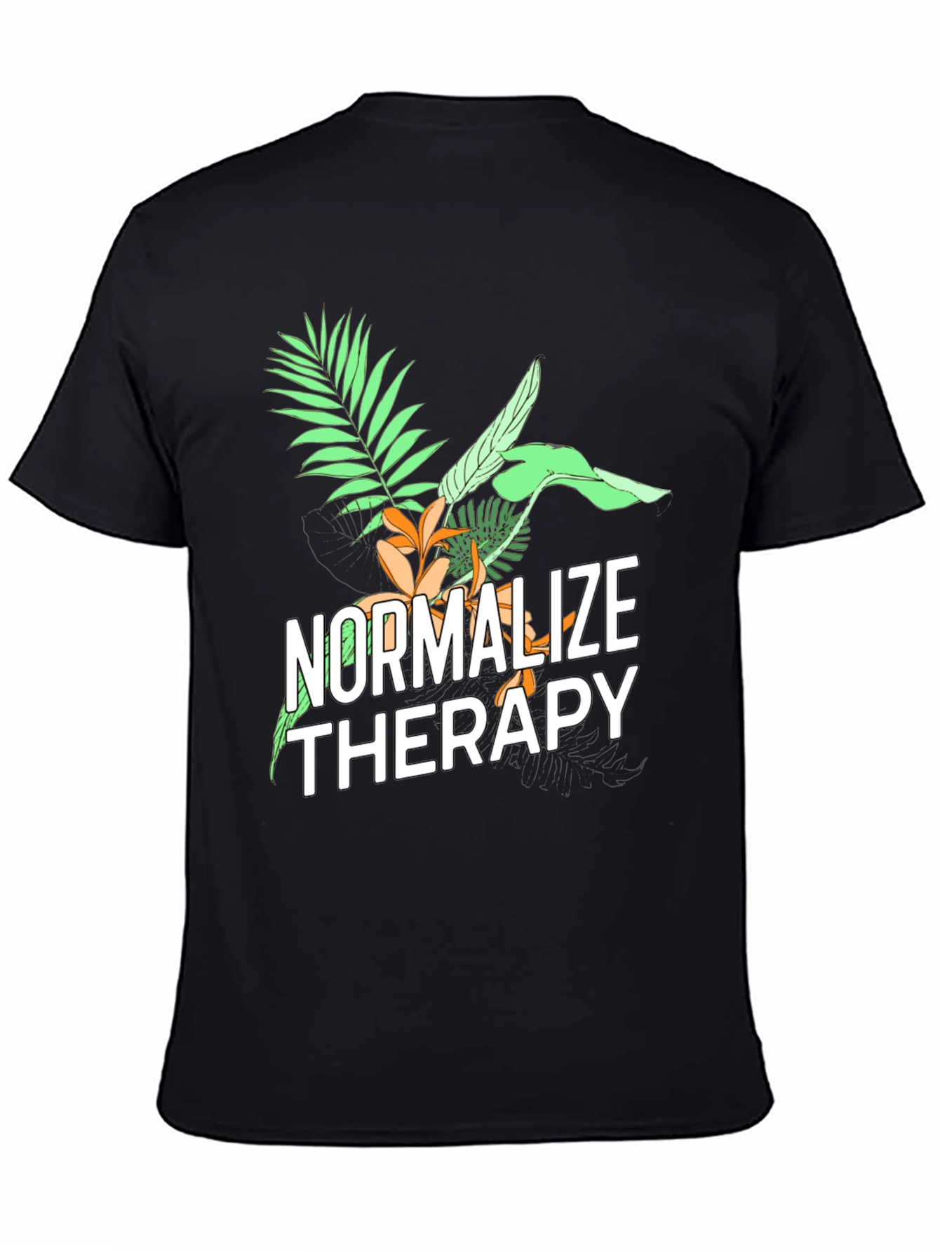 Normalize Therapy Graphic Tee - Black Unisex T-Shirt