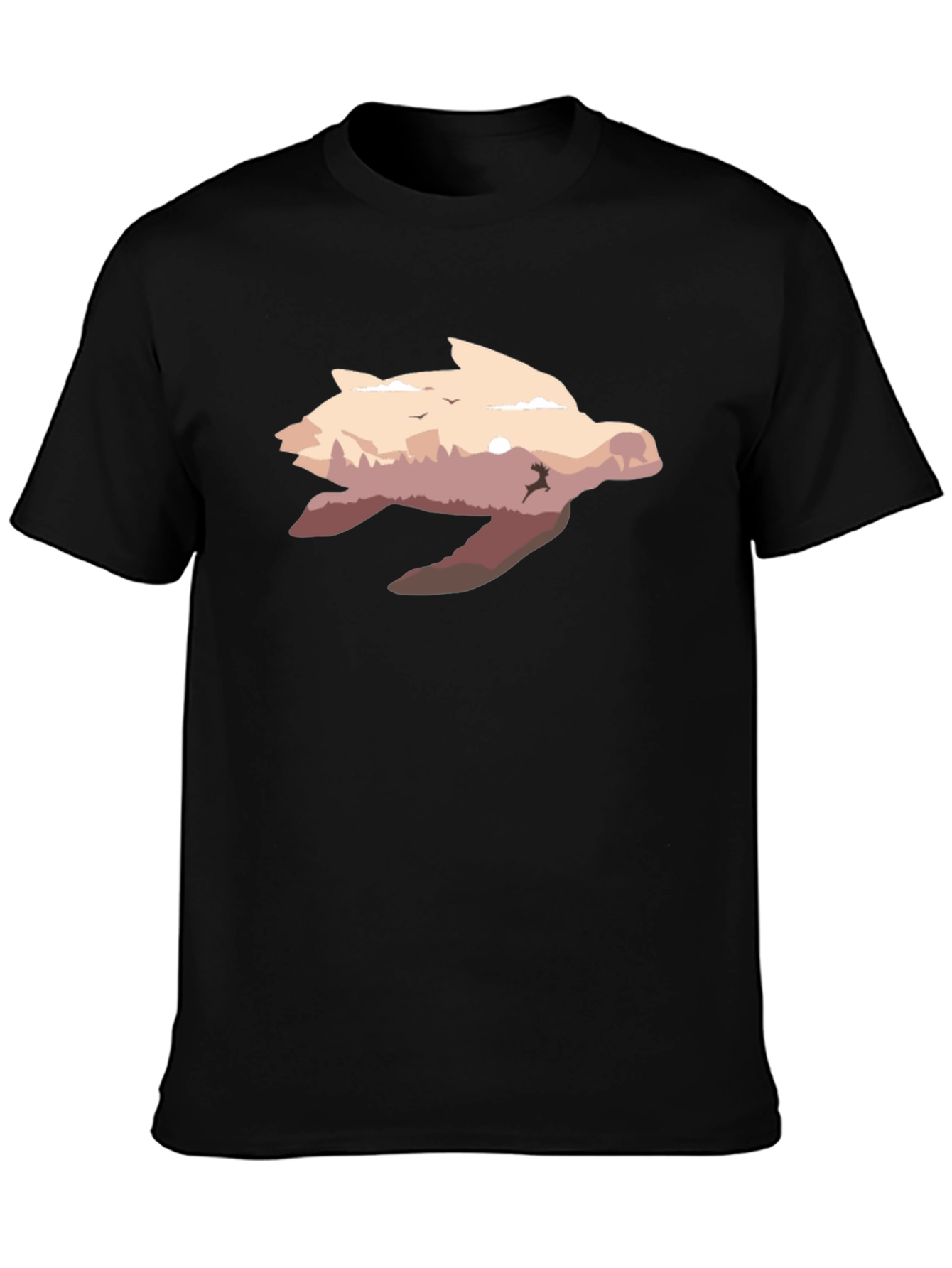 Turtle Nature Scene Graphic T-Shirt