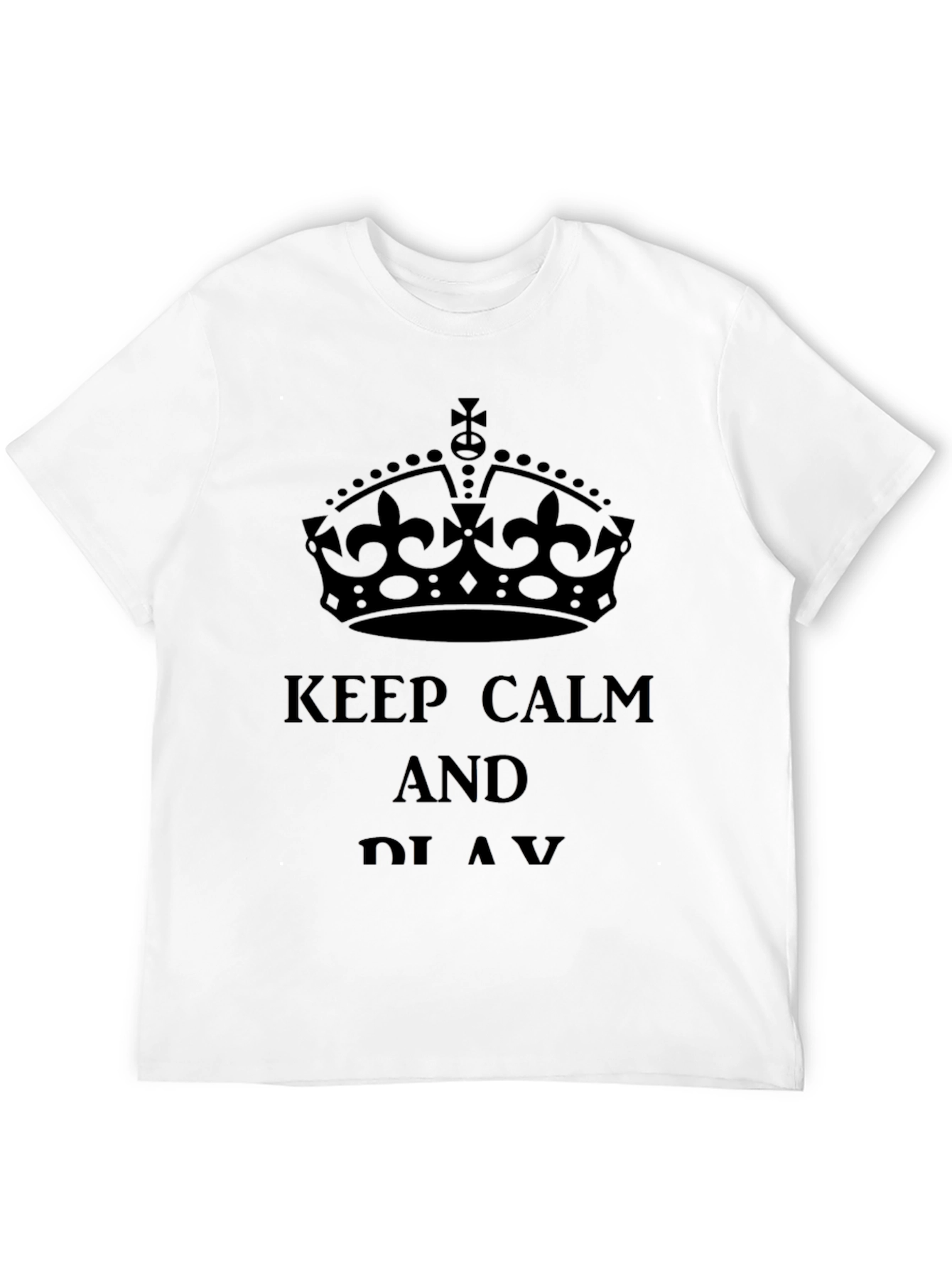 Keep Calm Graphic Print Black T-Shirt