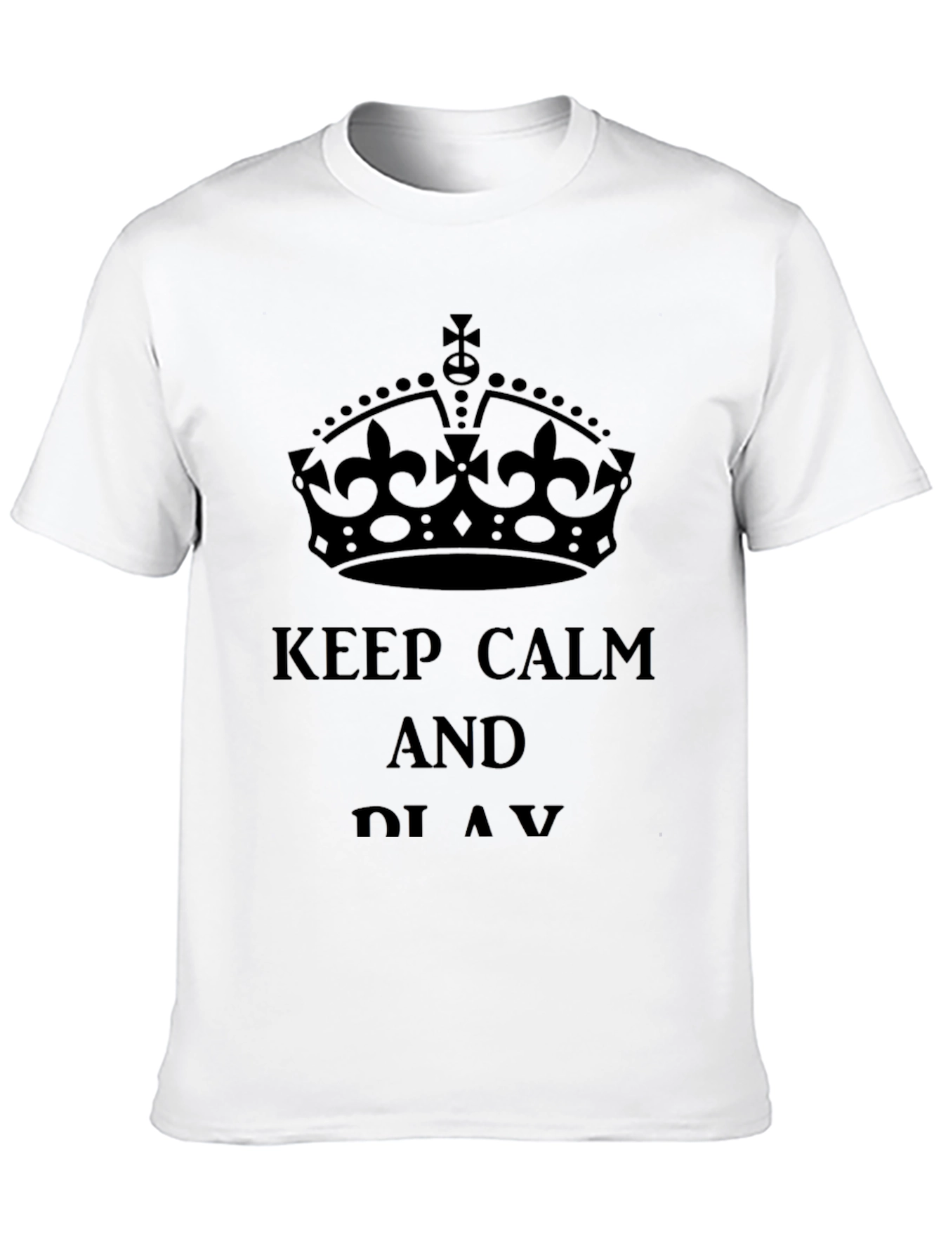 Keep Calm Graphic Print Black T-Shirt