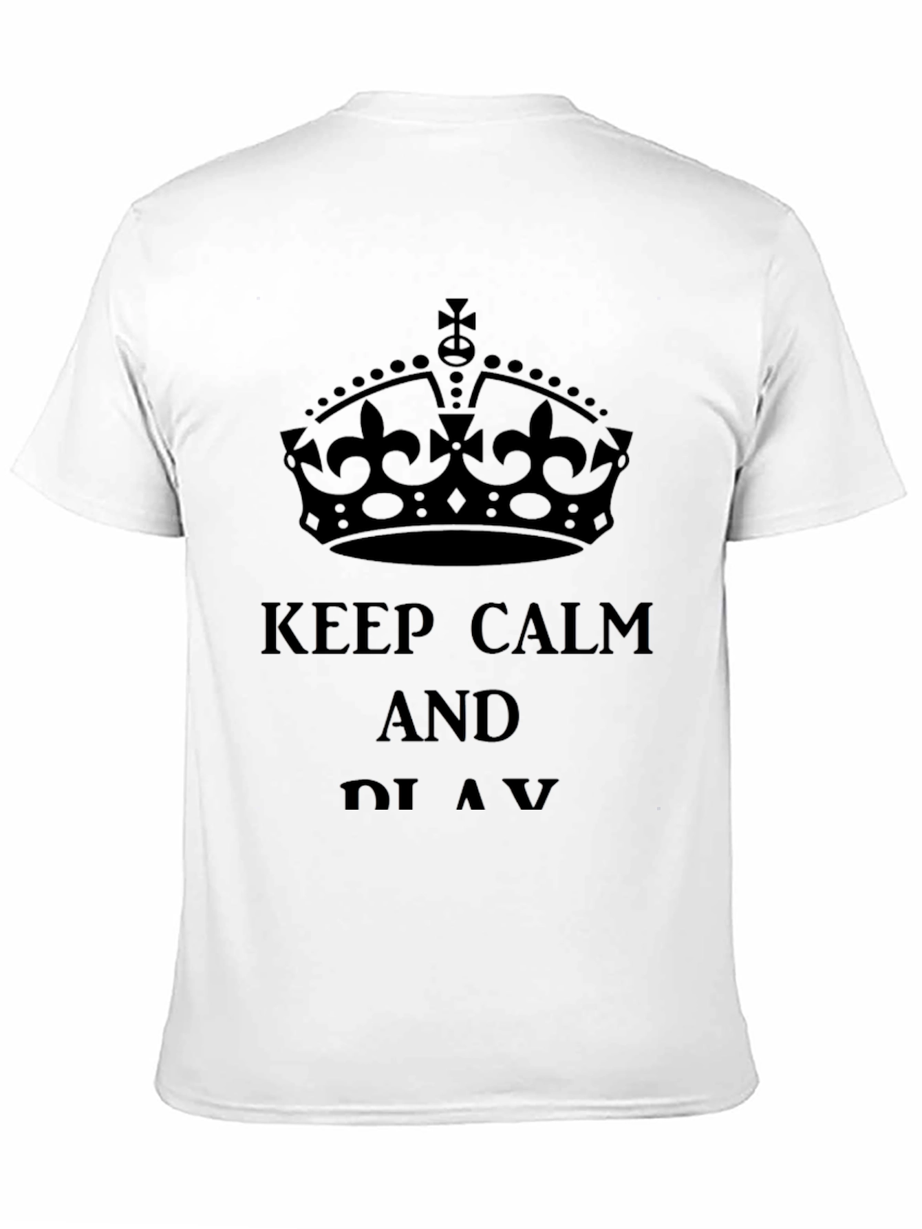 Keep Calm Graphic Print Black T-Shirt