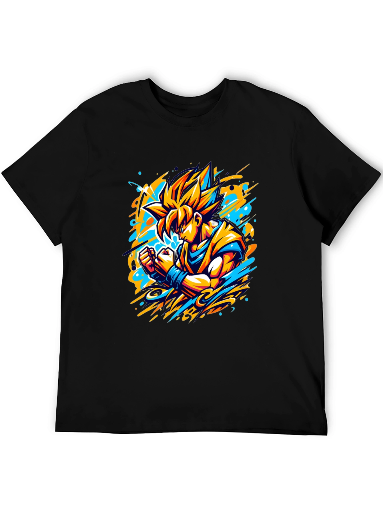 Goku Super Saiyan Anime Graphic Black T-Shirt