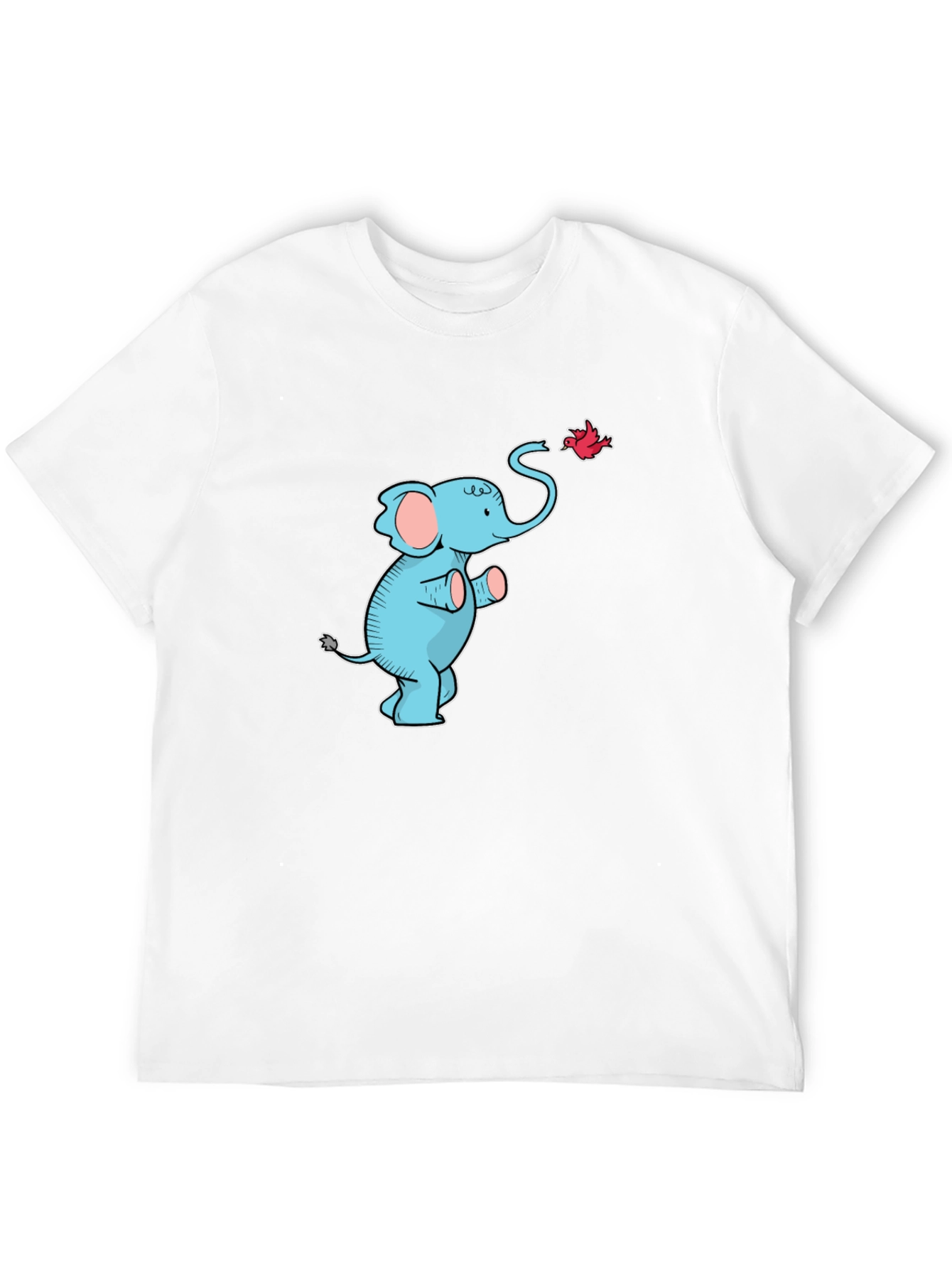 Elephant & Bird Graphic Tee - Black