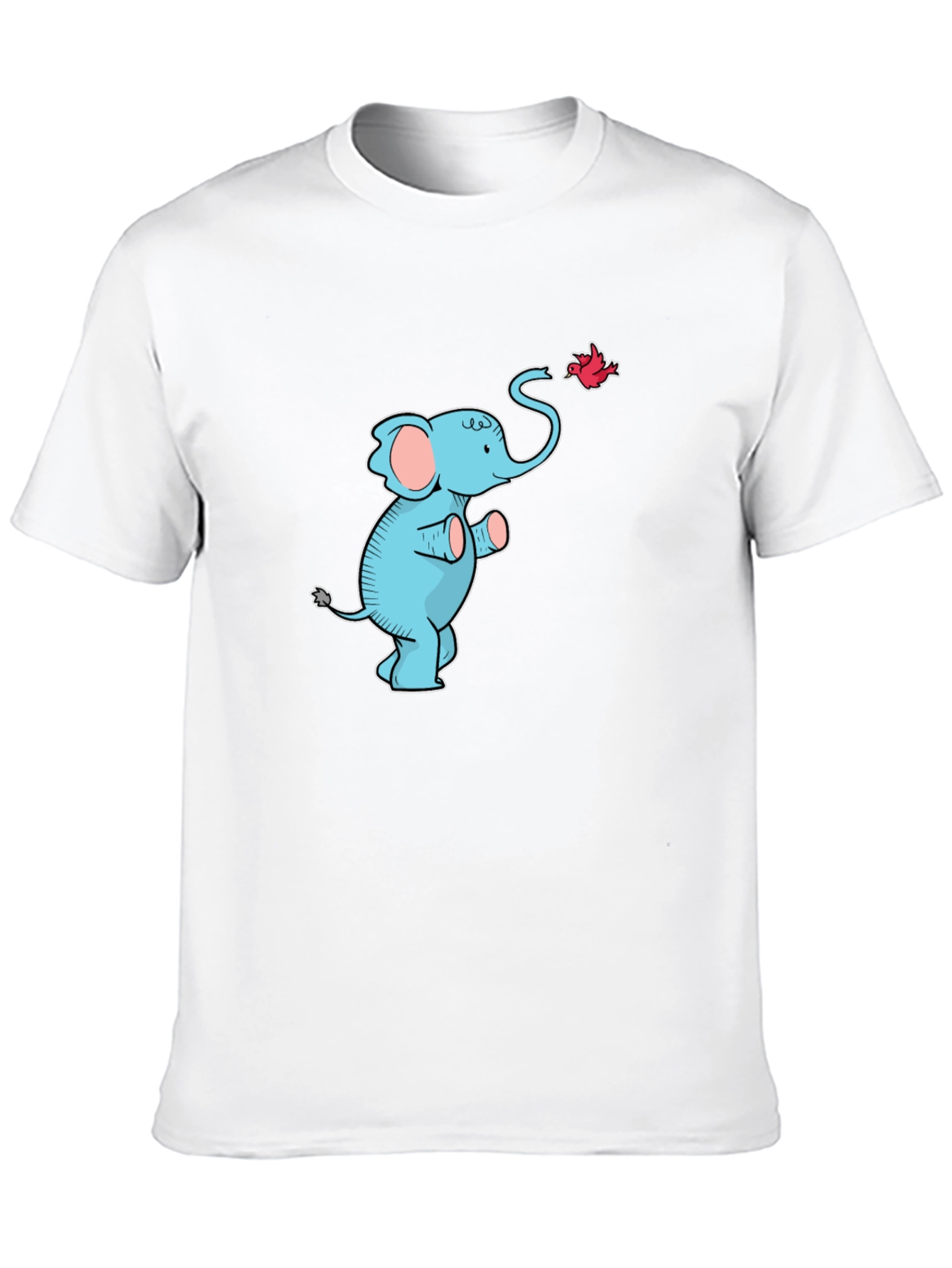 Elephant & Bird Graphic Tee - Black