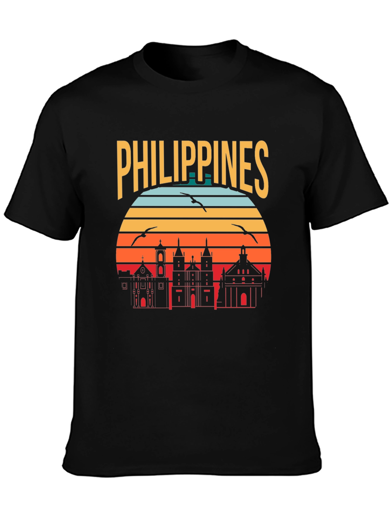Philippines Retro Skyline T-Shirt