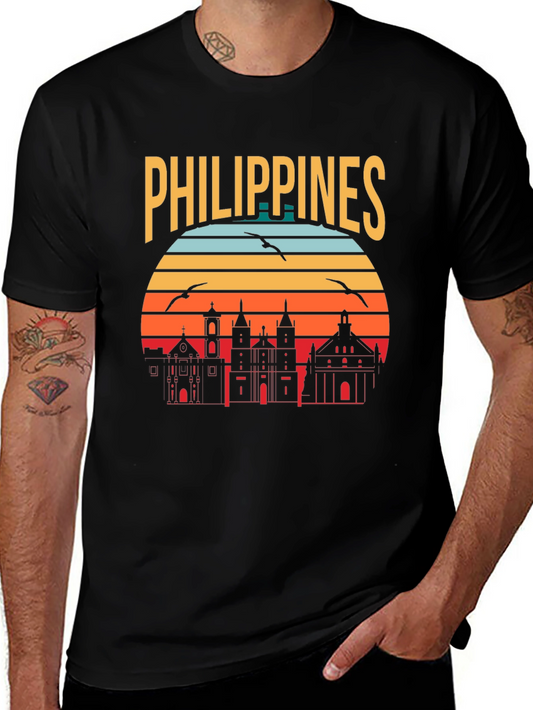 Philippines Retro Skyline T-Shirt