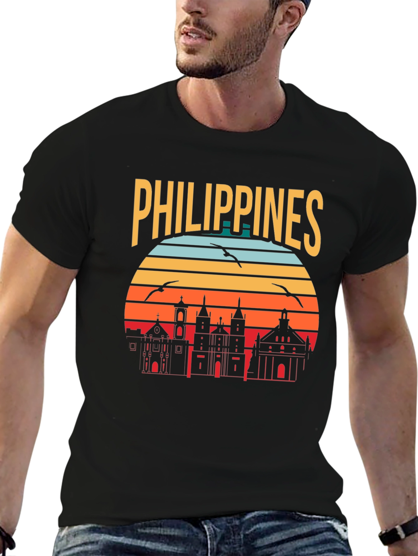Philippines Retro Skyline T-Shirt