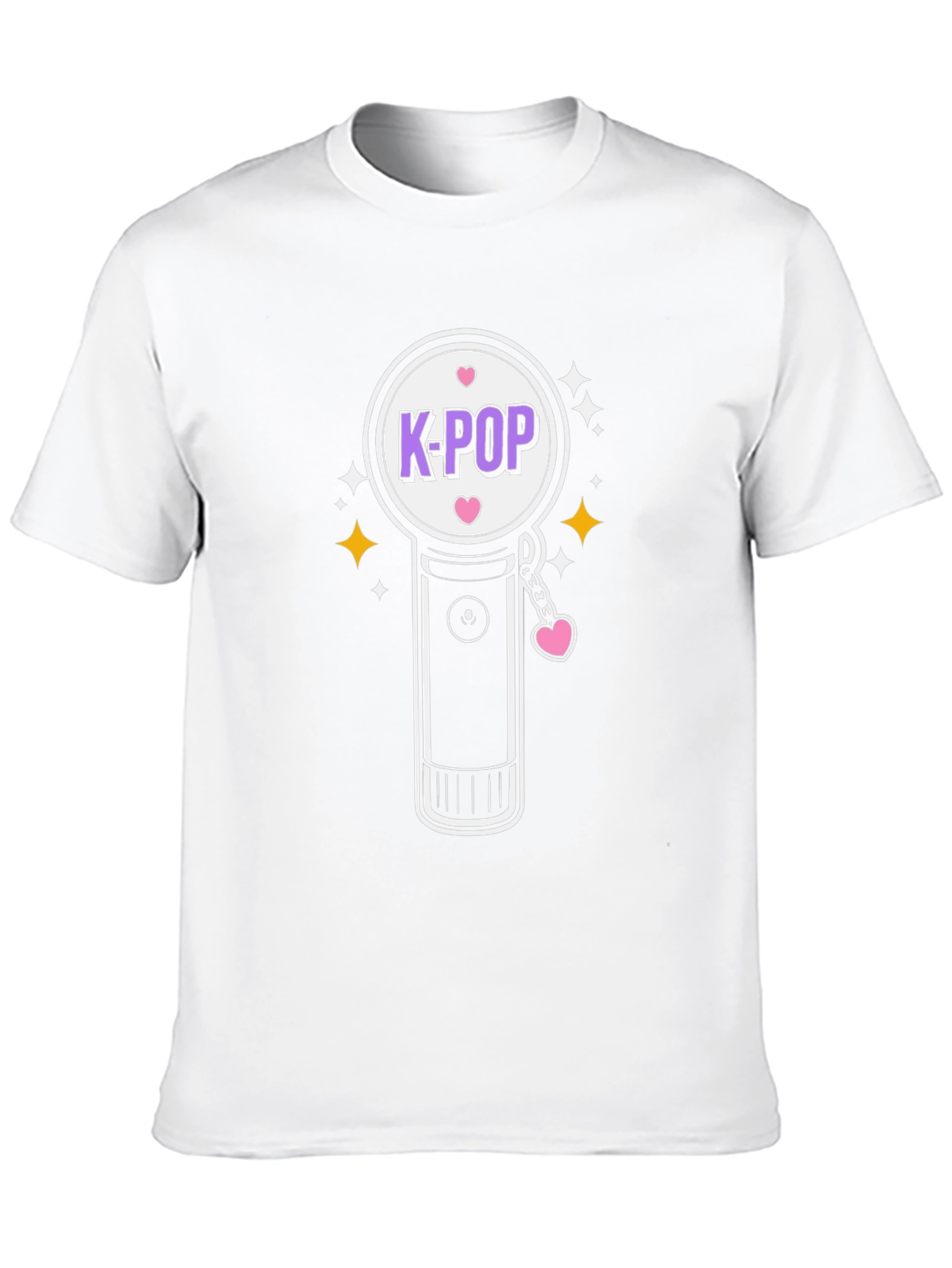K-POP Light Stick Graphic Tee - Black