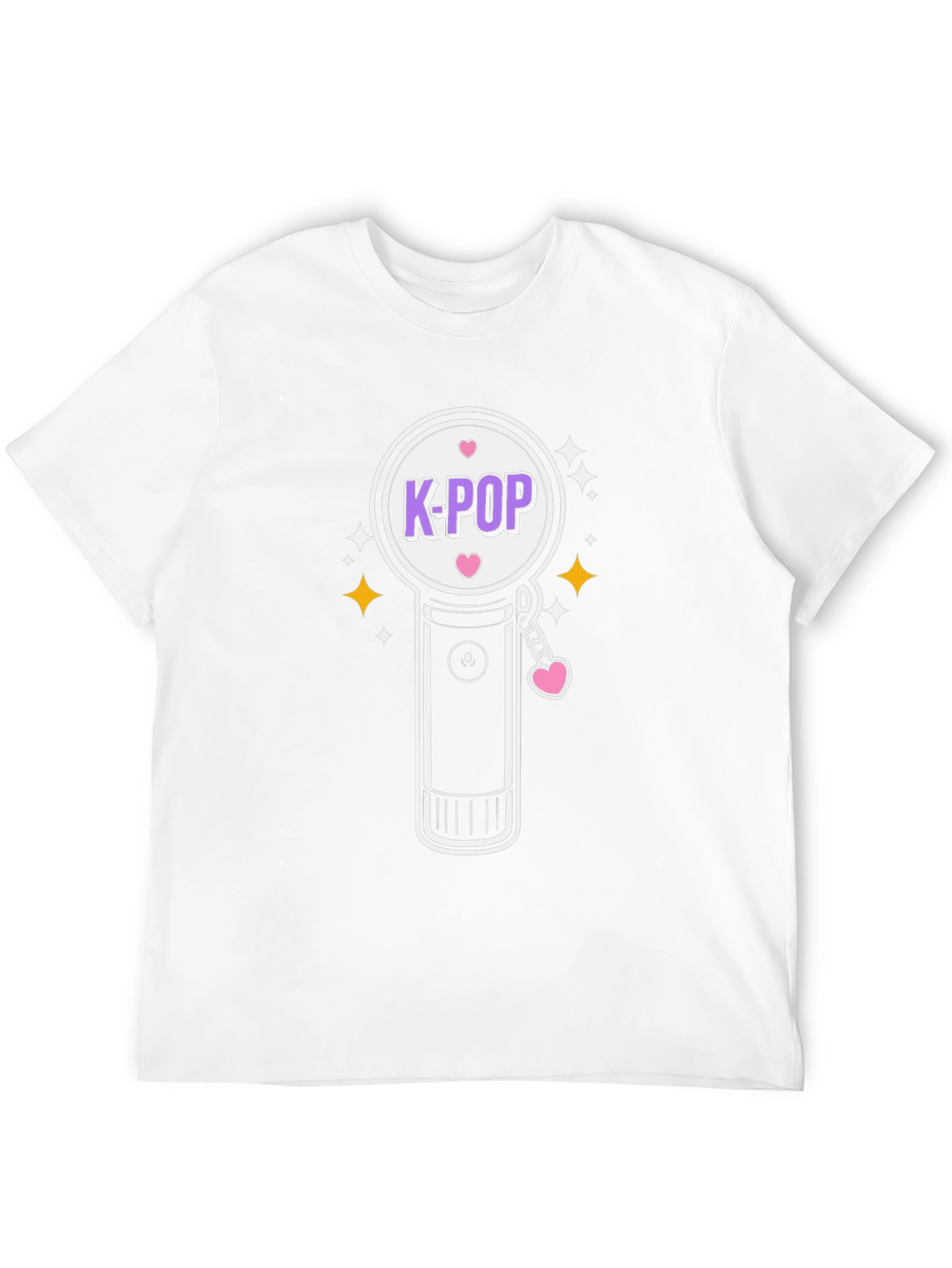 K-POP Light Stick Graphic Tee - Black
