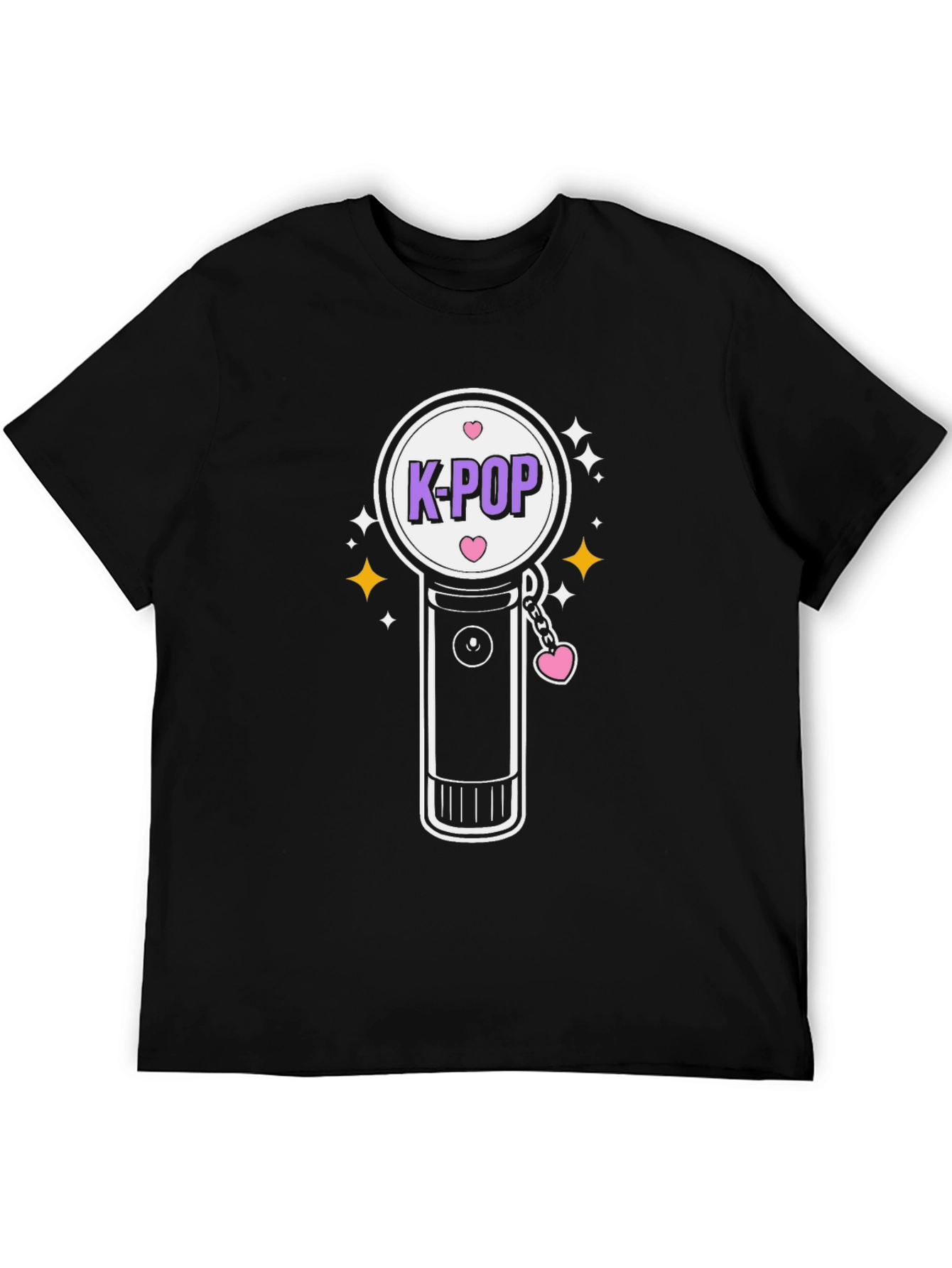 K-POP Light Stick Graphic Tee - Black