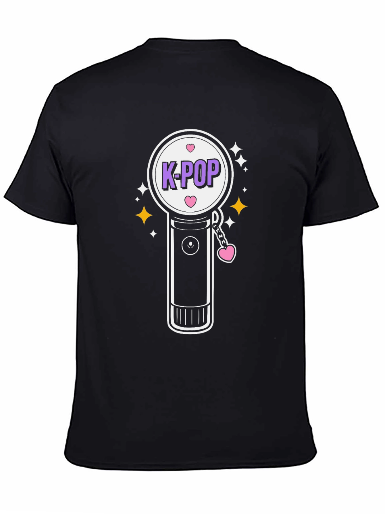 K-POP Light Stick Graphic Tee - Black