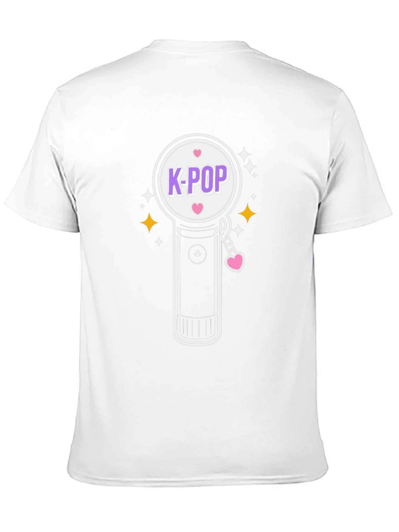 K-POP Light Stick Graphic Tee - Black
