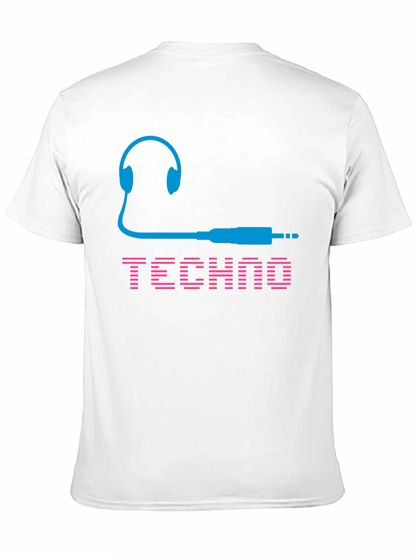 Techno Music T-Shirt - Headphones and Audio Jack Design