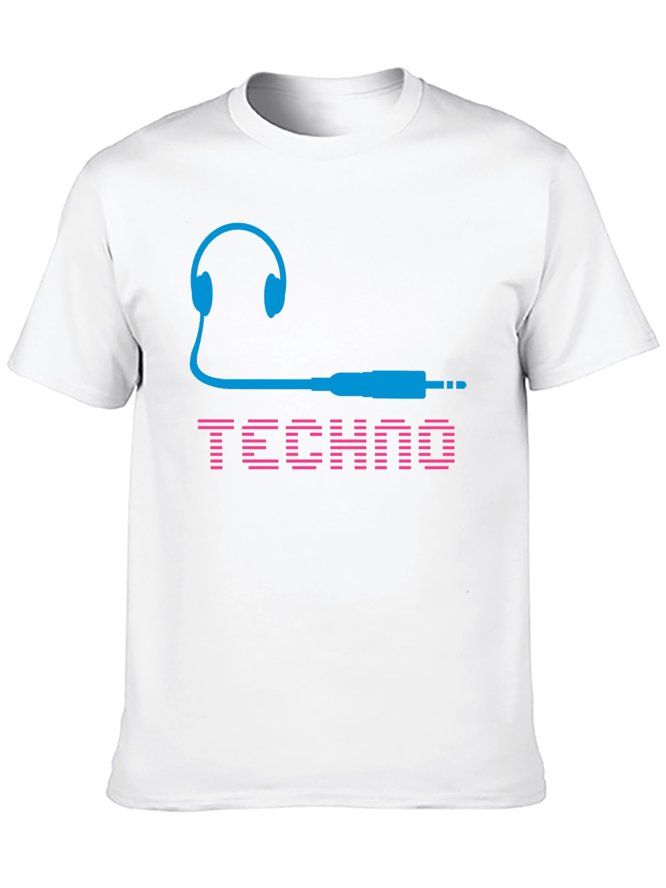 Techno Music T-Shirt - Headphones and Audio Jack Design