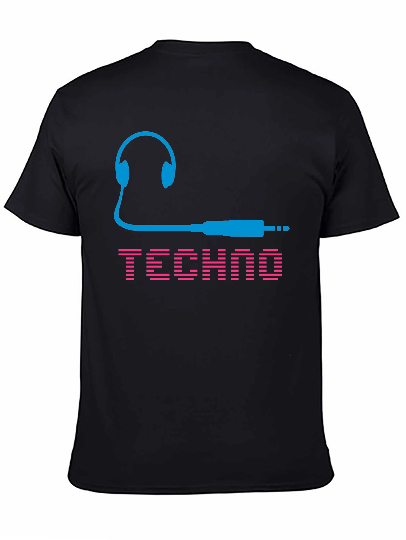 Techno Music T-Shirt - Headphones and Audio Jack Design