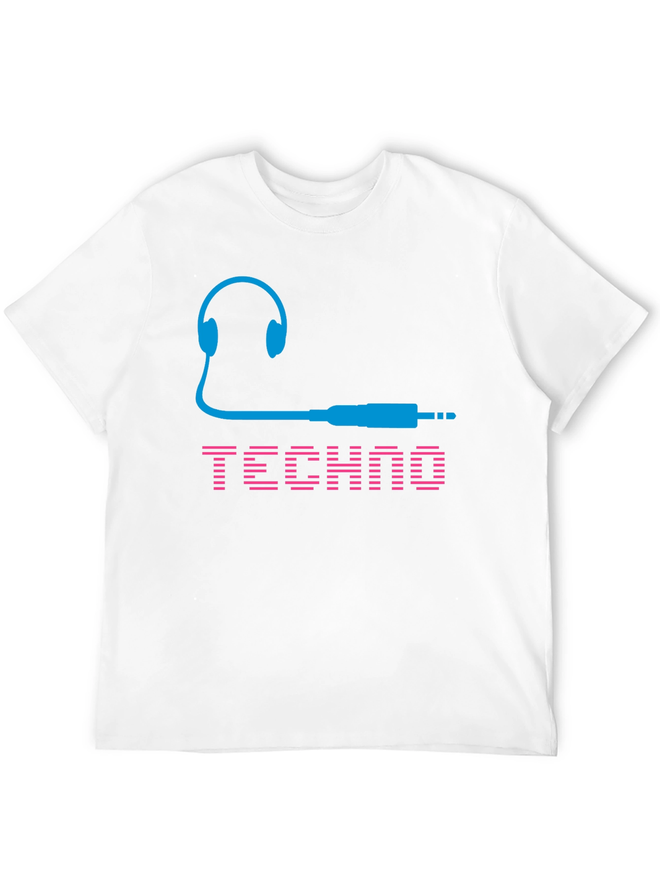 Techno Music T-Shirt - Headphones and Audio Jack Design