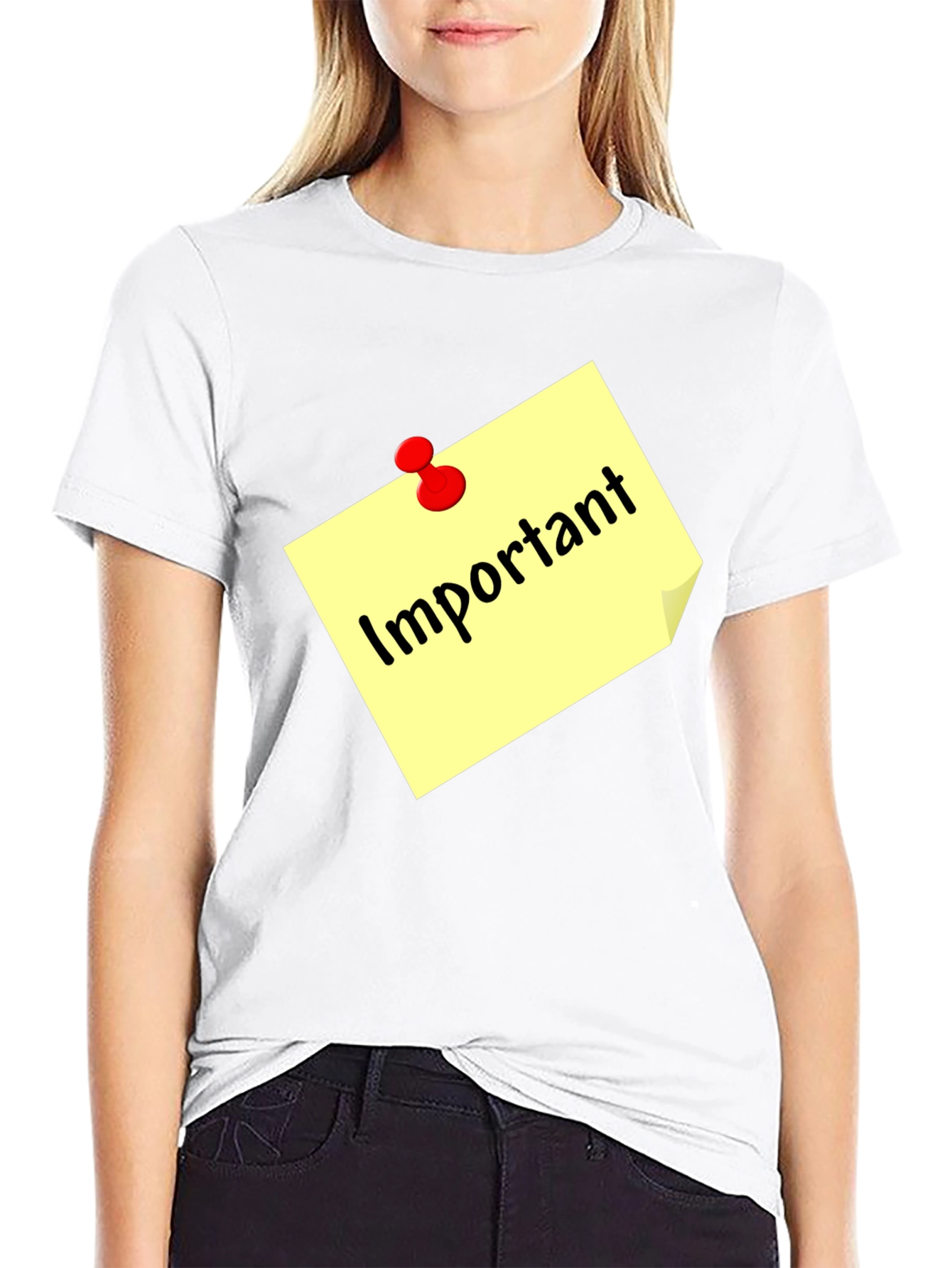 Important Note Black T-Shirt