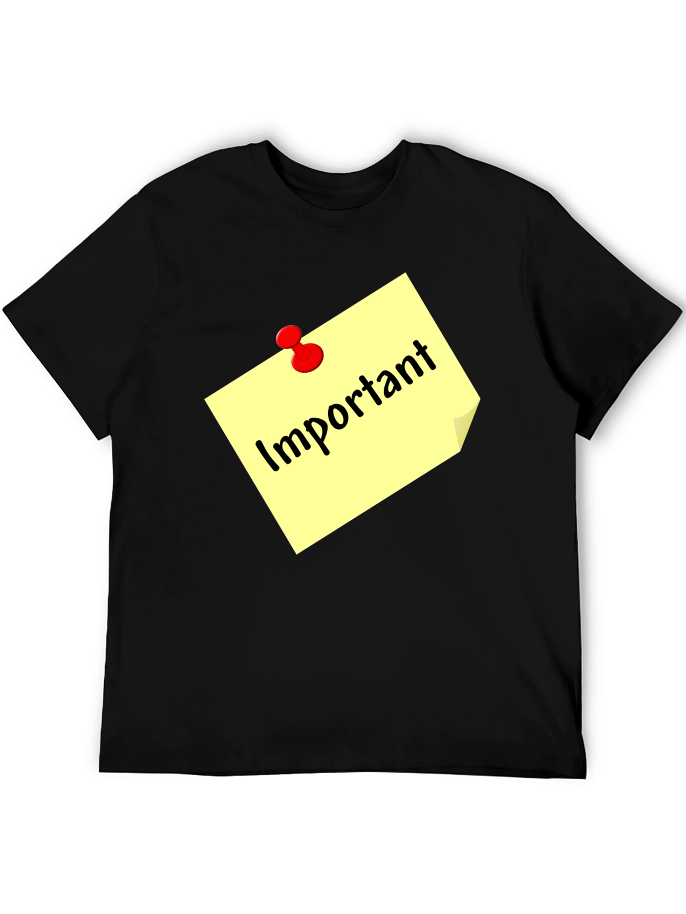 Important Note Black T-Shirt
