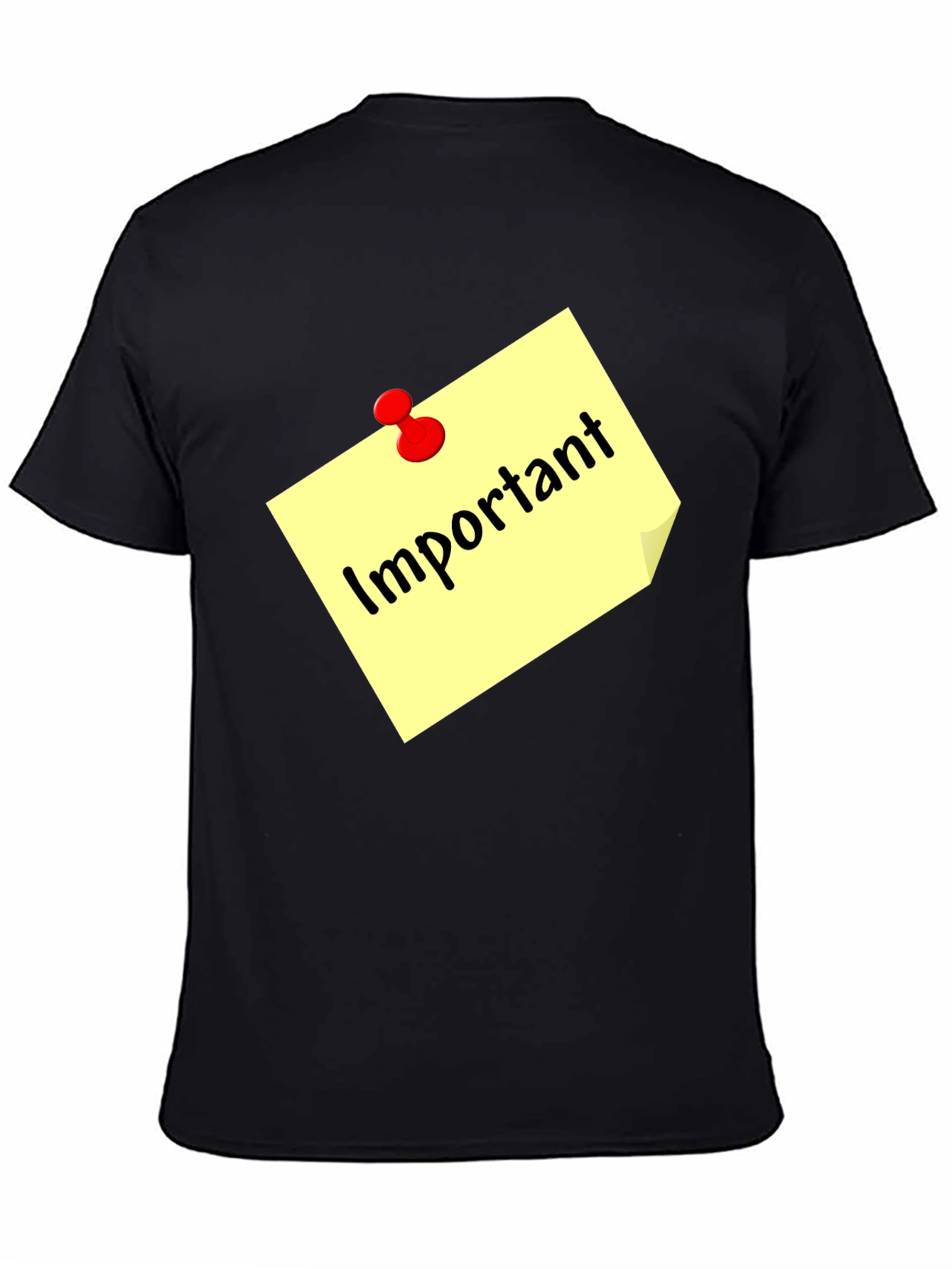 Important Note Black T-Shirt