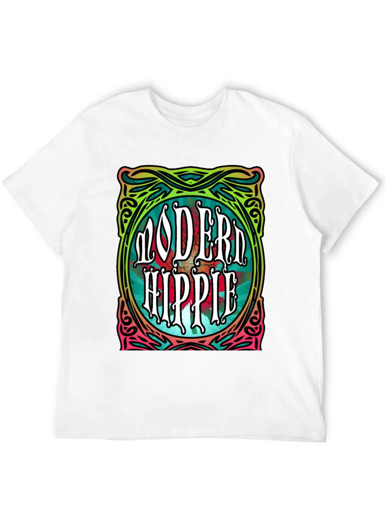 Modern Hippie Graphic Tee - Retro Style