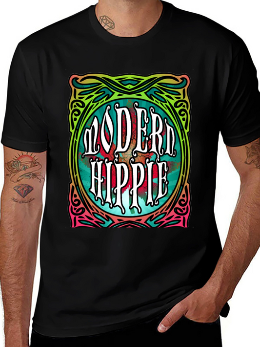 Modern Hippie Graphic Tee - Retro Style