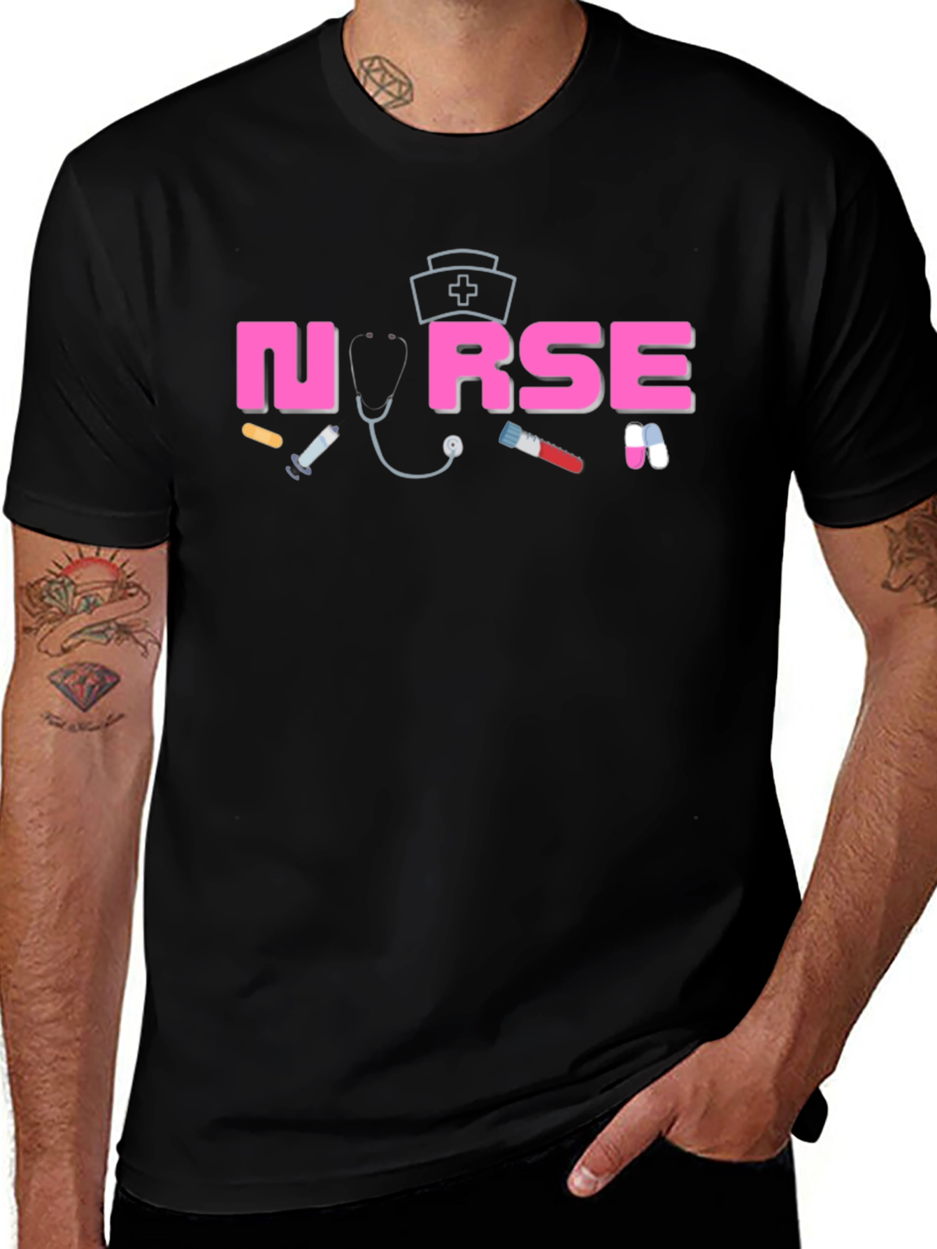 Nurse Graphic T-Shirt Medical Theme Apparel
