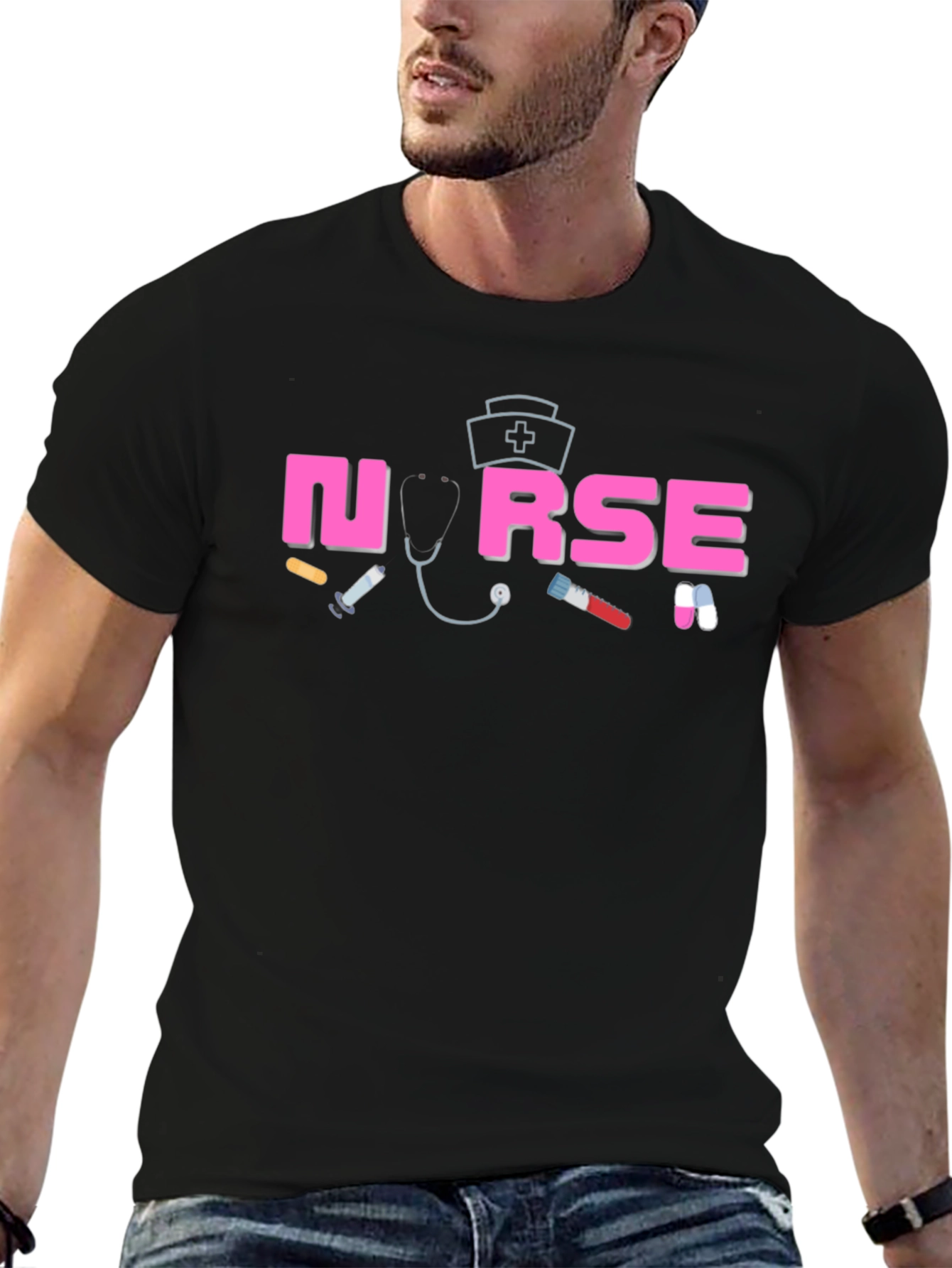 Nurse Graphic T-Shirt Medical Theme Apparel