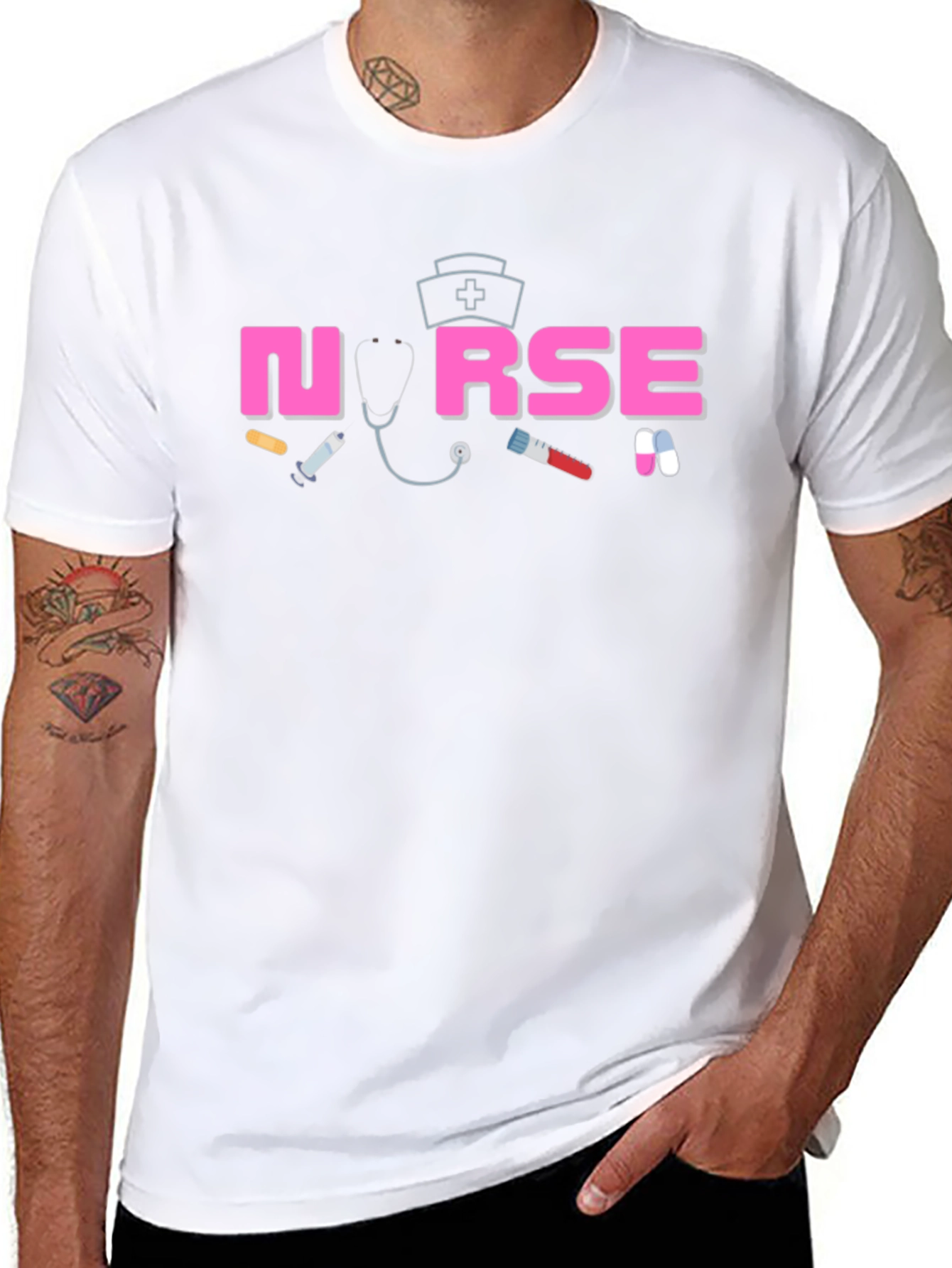 Nurse Graphic T-Shirt Medical Theme Apparel