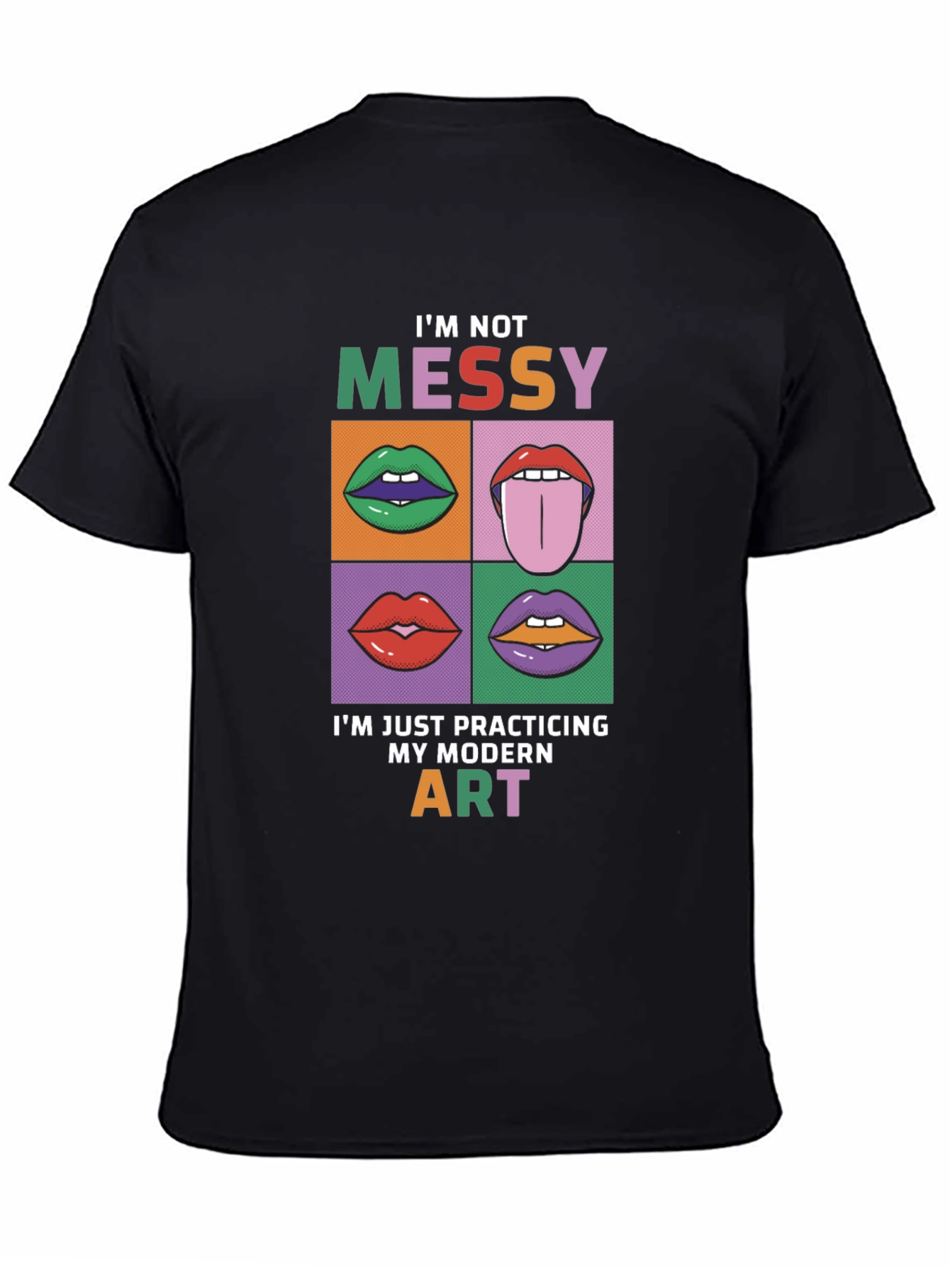 Modern Art Lips Graphic T-Shirt