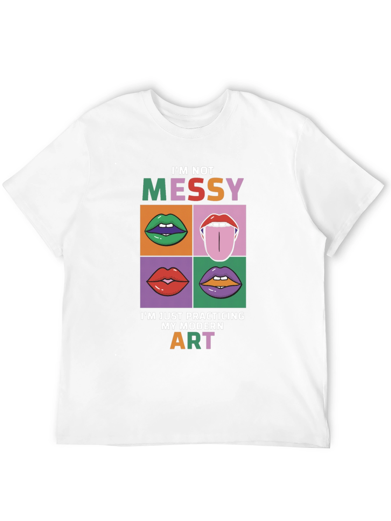 Modern Art Lips Graphic T-Shirt