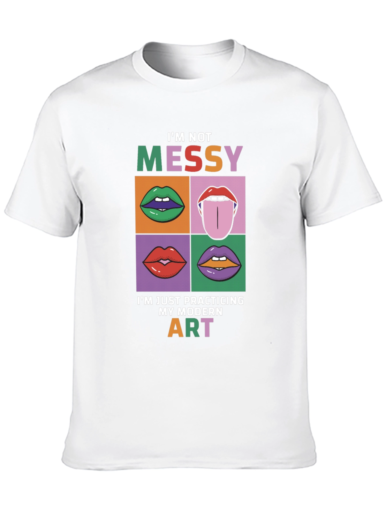 Modern Art Lips Graphic T-Shirt