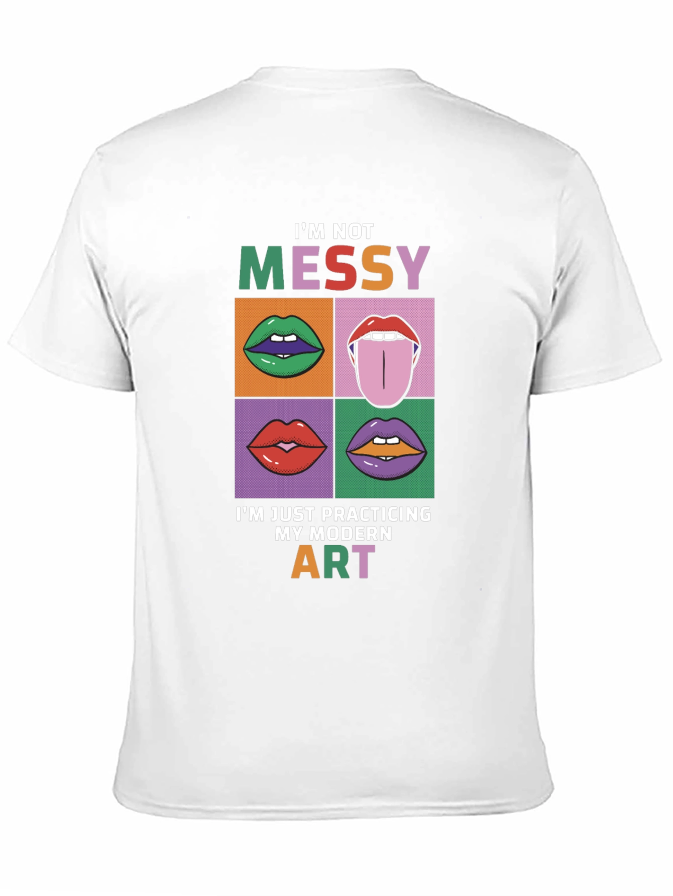 Modern Art Lips Graphic T-Shirt