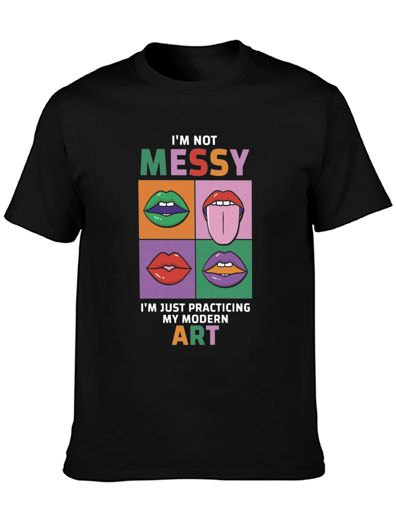 Modern Art Lips Graphic T-Shirt