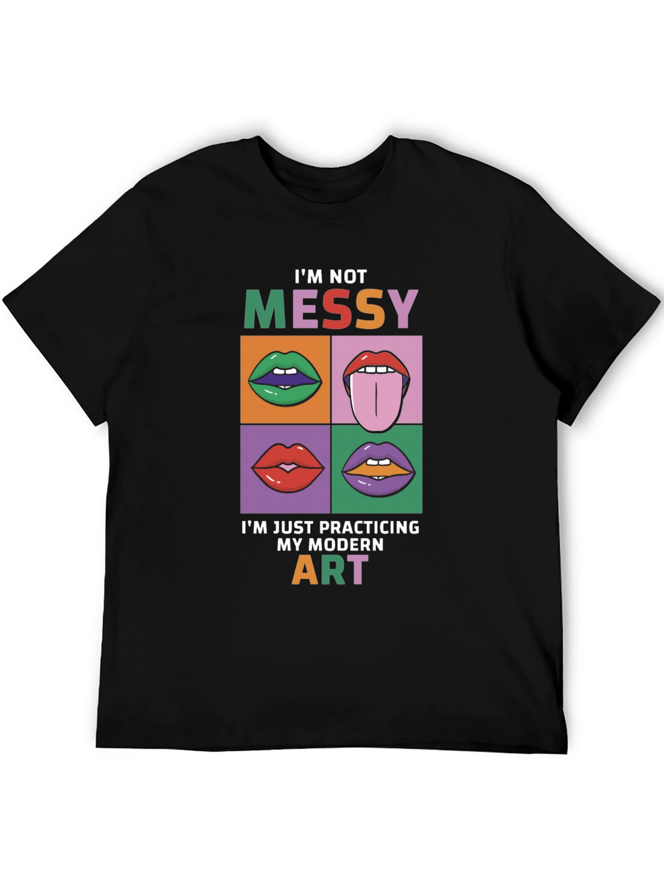 Modern Art Lips Graphic T-Shirt