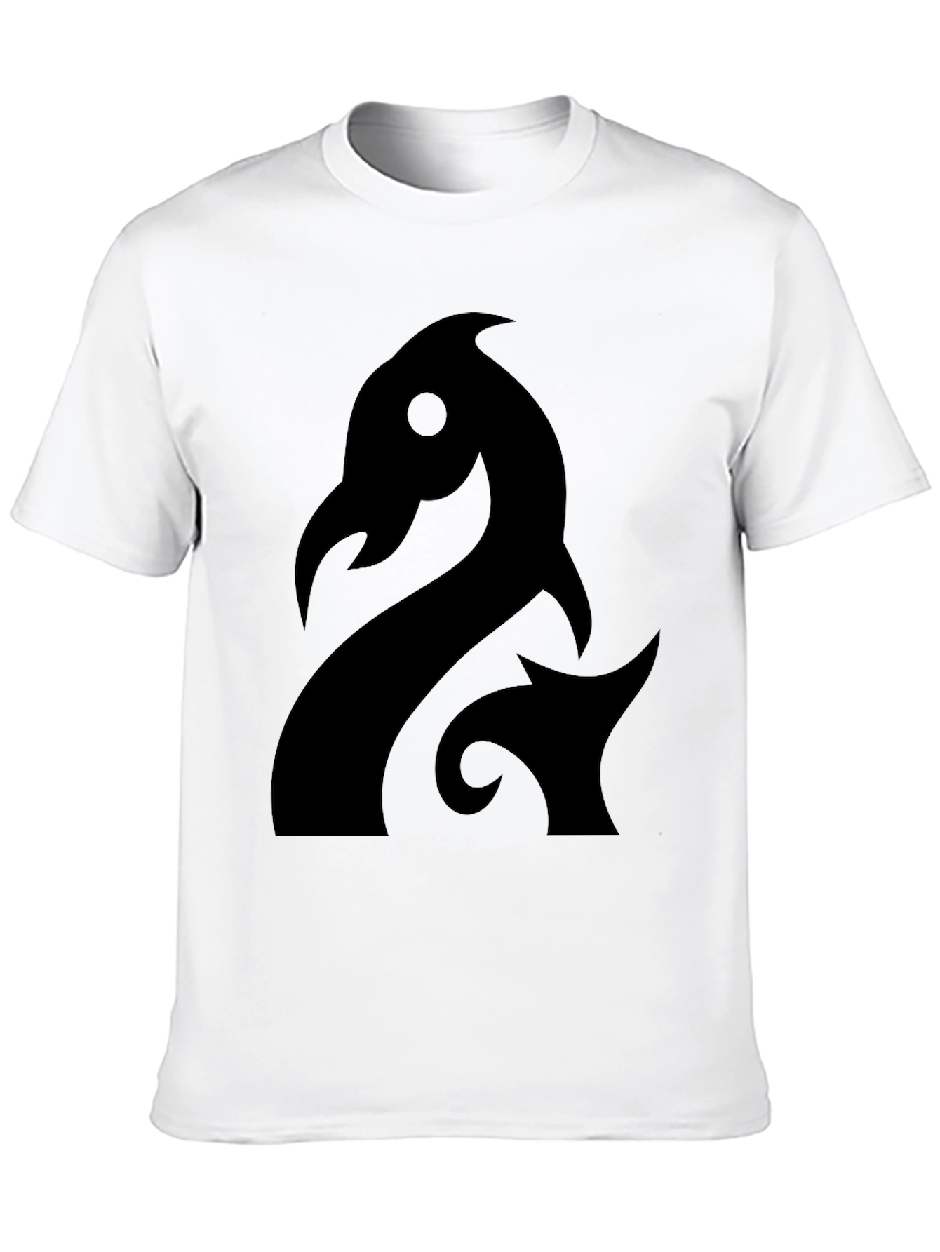 Stylized Dragon Graphic Black T-Shirt
